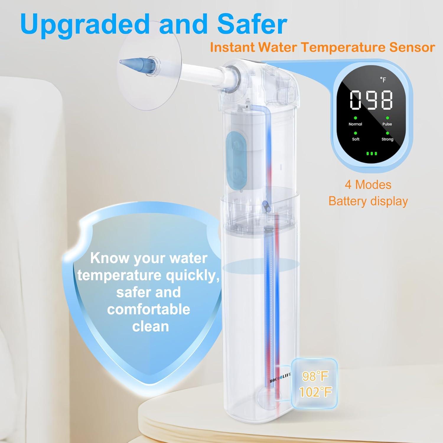 Limpiador de Oídos Eléctrico BOCOOLIFE con Pantalla LED y 4 Modos