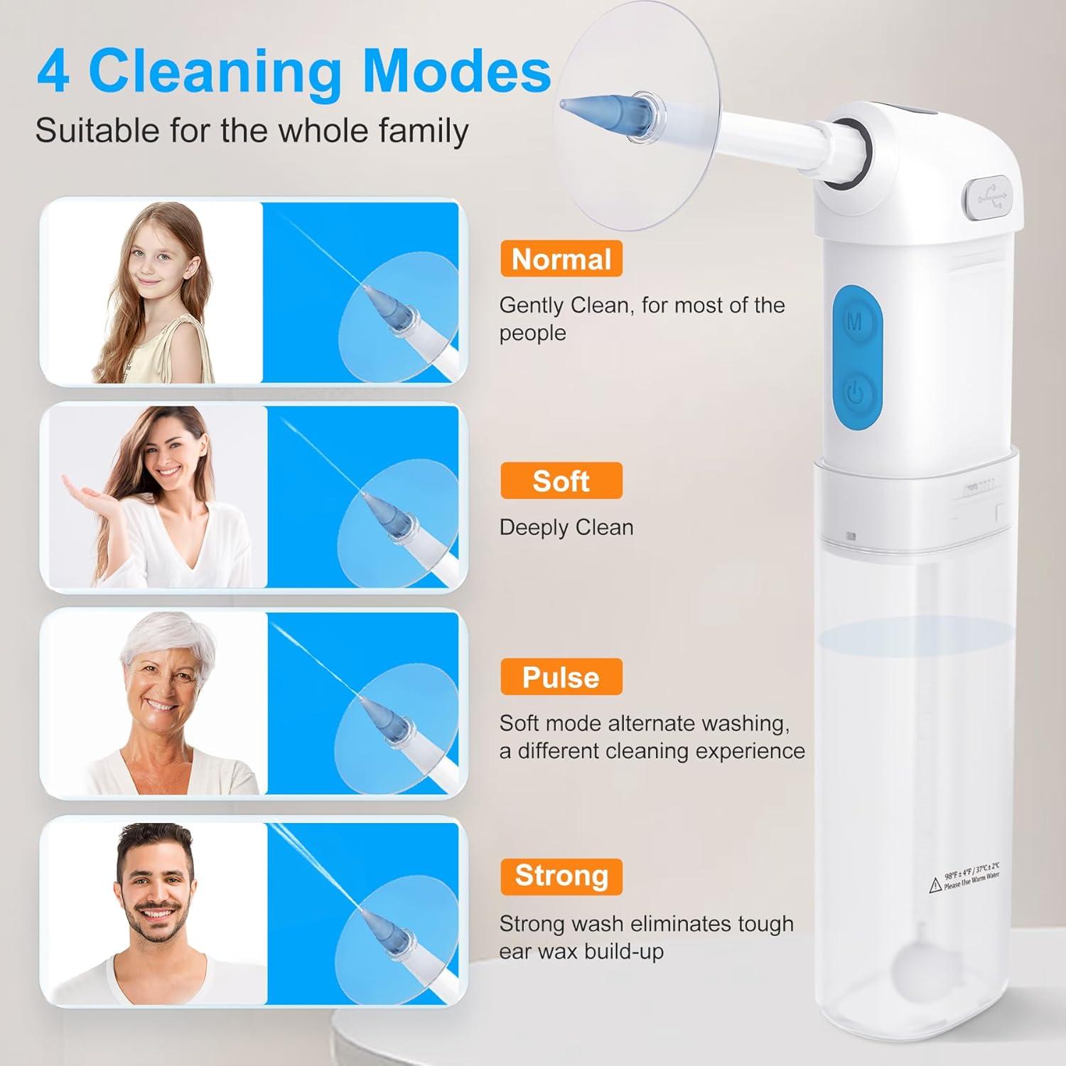 Limpiador de Oídos Eléctrico BOCOOLIFE con Pantalla LED y 4 Modos