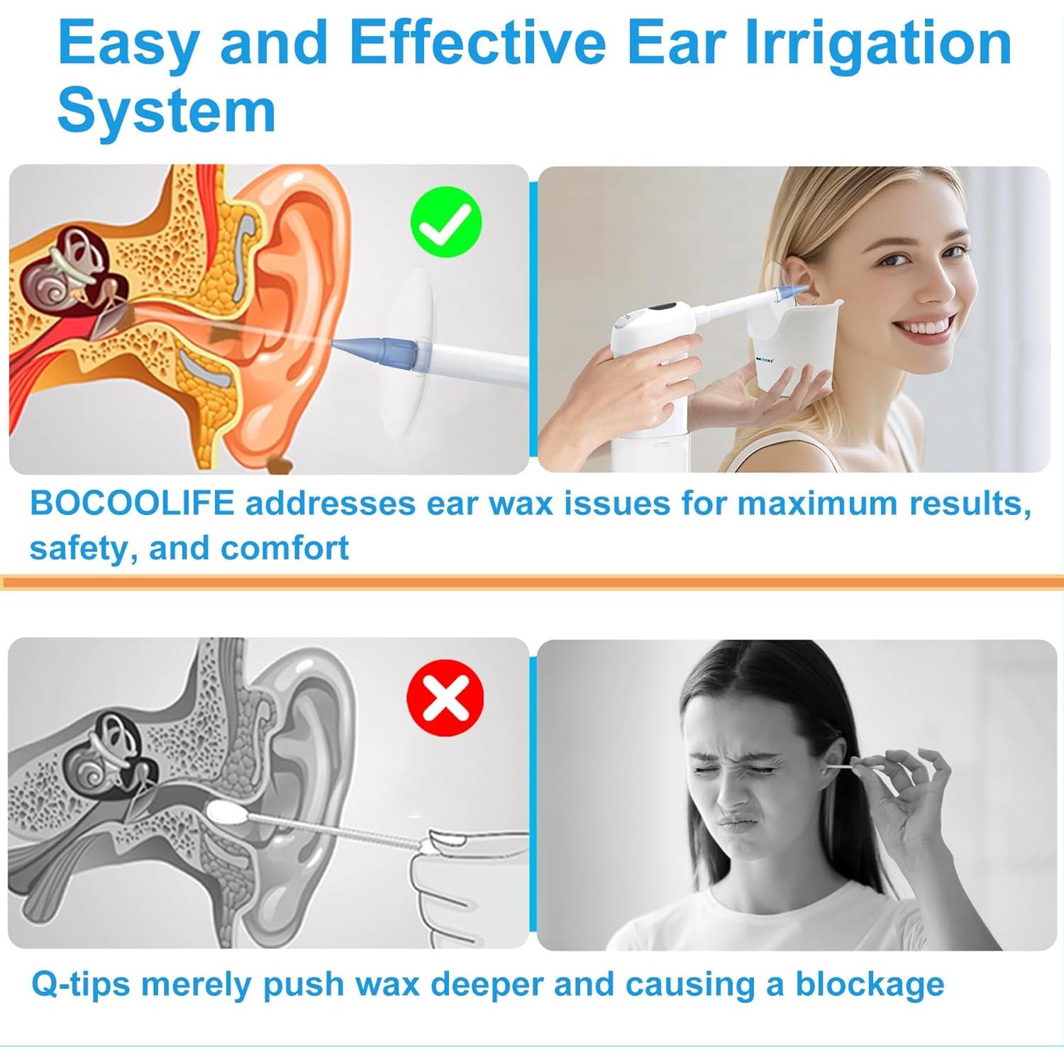 Limpiador de Oídos Eléctrico BOCOOLIFE con Pantalla LED y 4 Modos