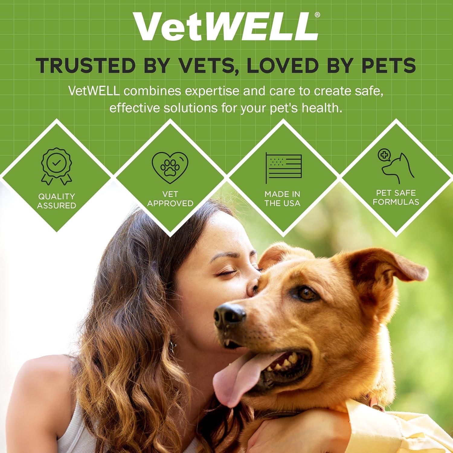 VetWELL Ear Cleaner for Dogs and Cats - Otic Rinse for Infections and Controlling Ear Infections and Odor in Pets - 8 oz (Cucumber Melon)