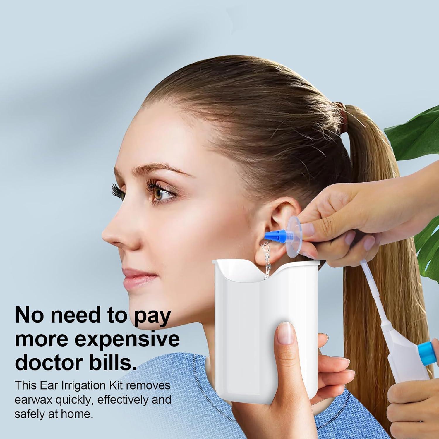 Kit de Limpieza de Oídos Kecowl con Irrigación y 10 Puntas