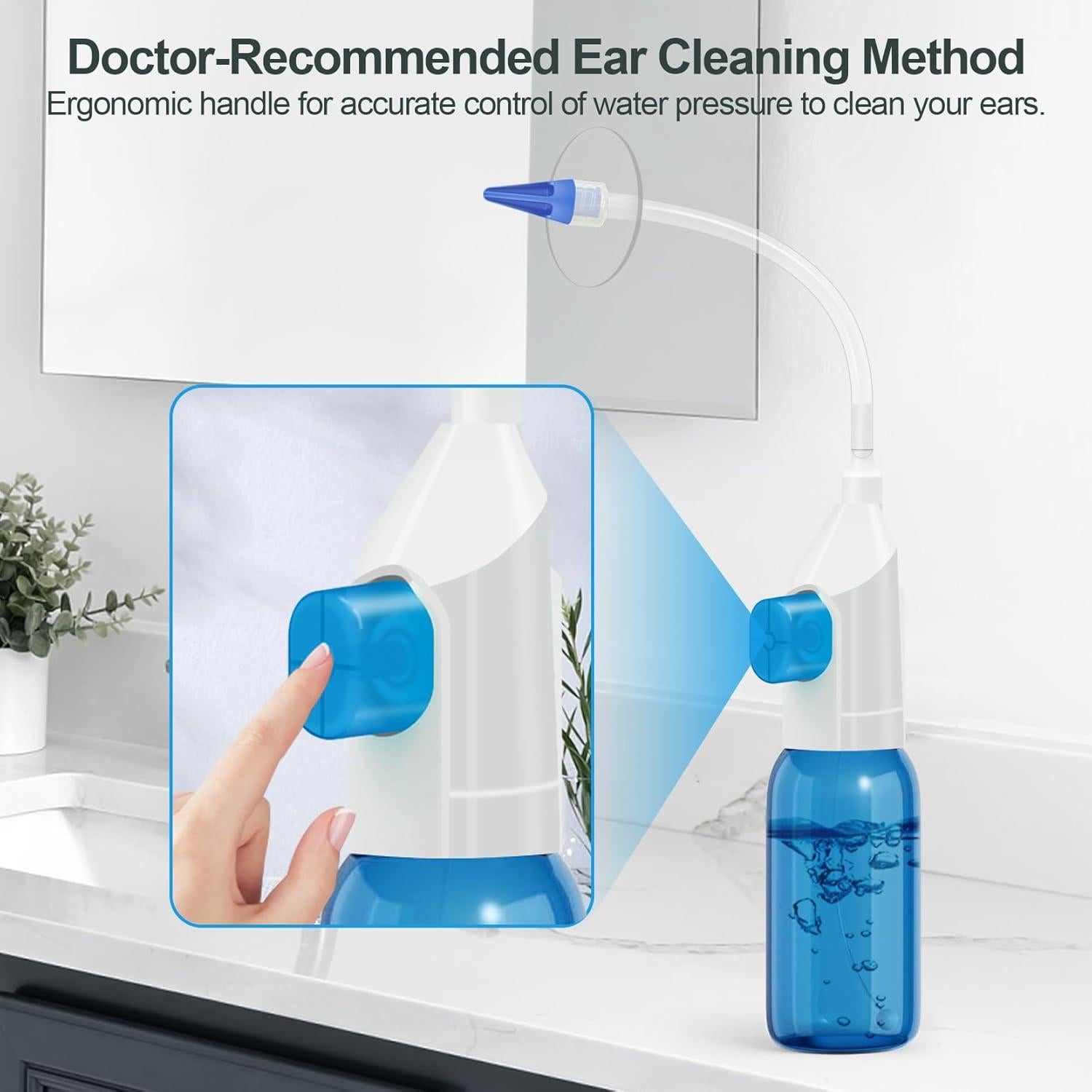 Kit de Limpieza de Oídos Kecowl con Irrigación y 10 Puntas