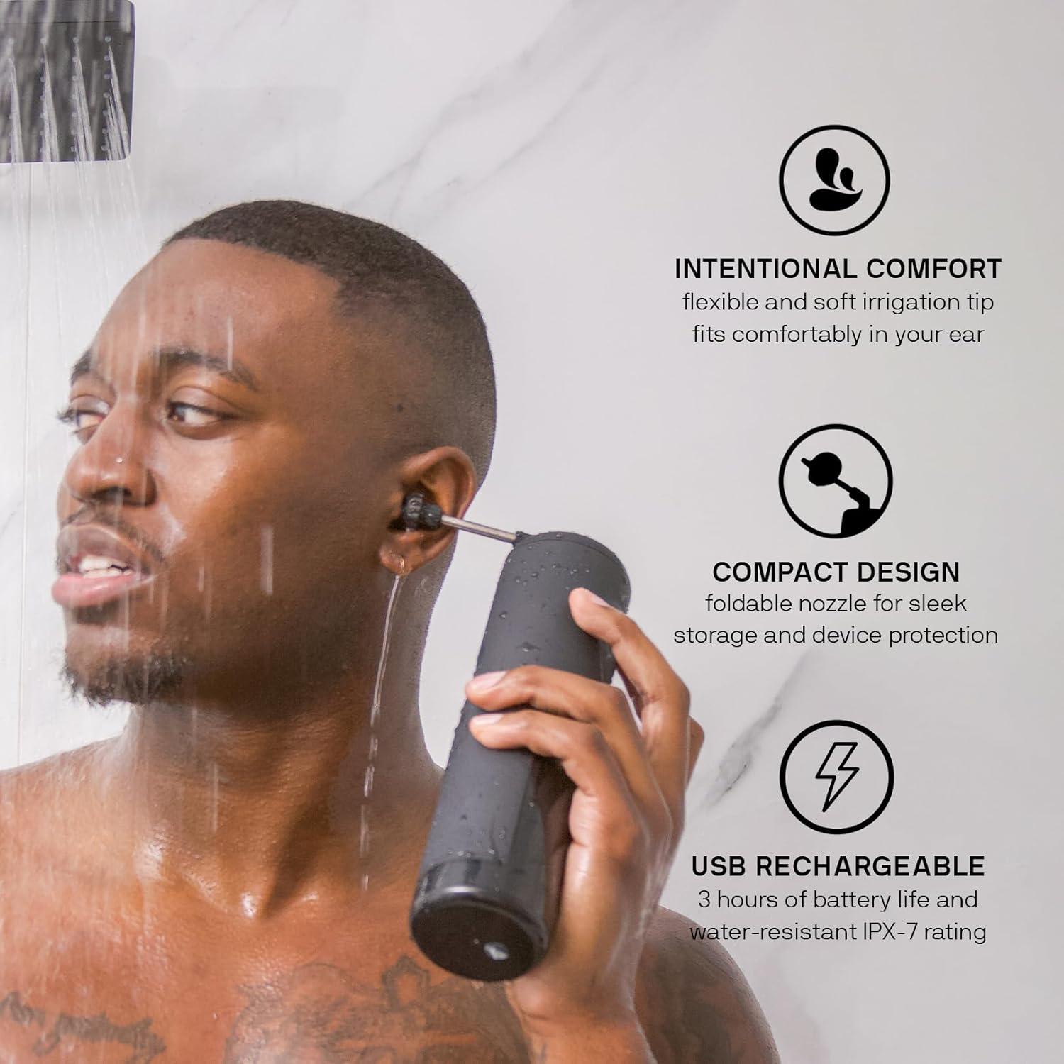 Limpiador de Oídos Wush Pro Black Wolf - Agua Eléctrico 3 Presiones