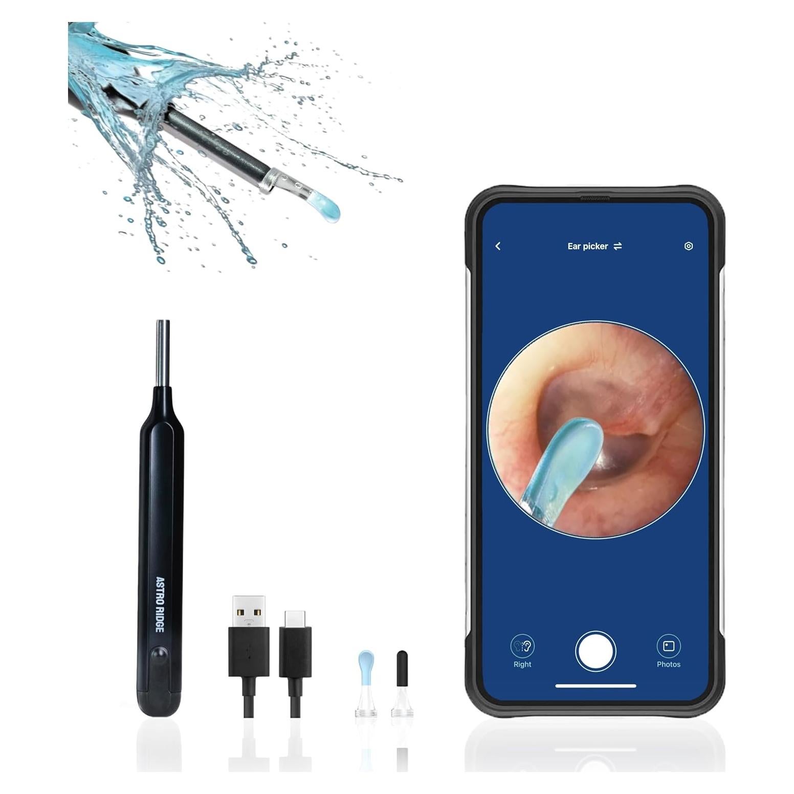 Limpiador de Oídos Astro Ridge Modelo E HD 3MPX Recargable USB