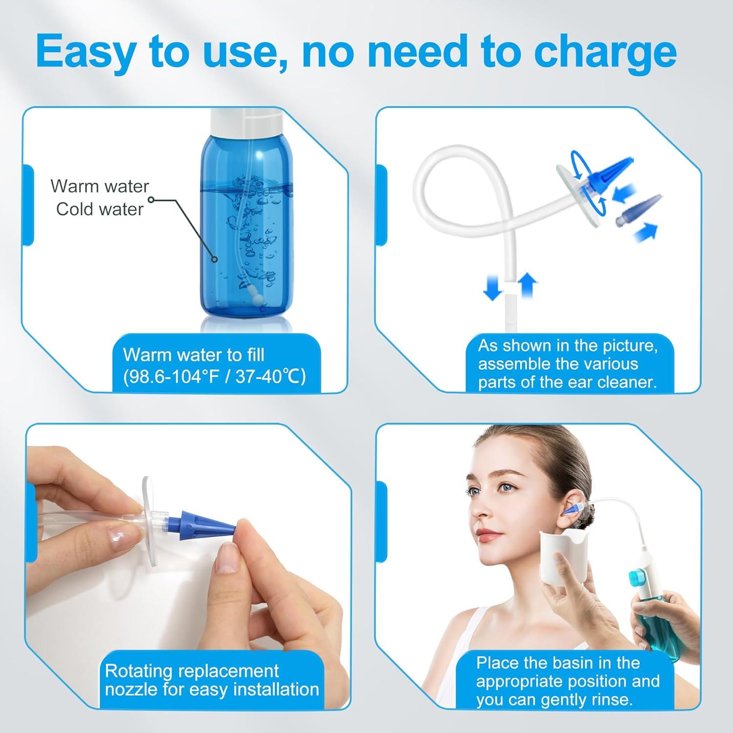 Kit de Limpieza de Oídos Binazon - Irrigación Manual para Cerumen