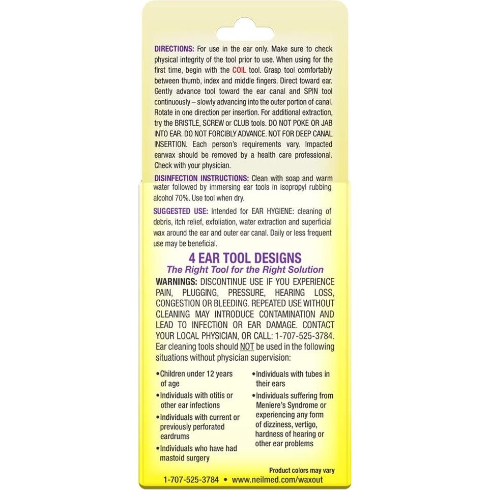 Limpiadores de Oídos Flexibles Reutilizables NeilMed Waxout