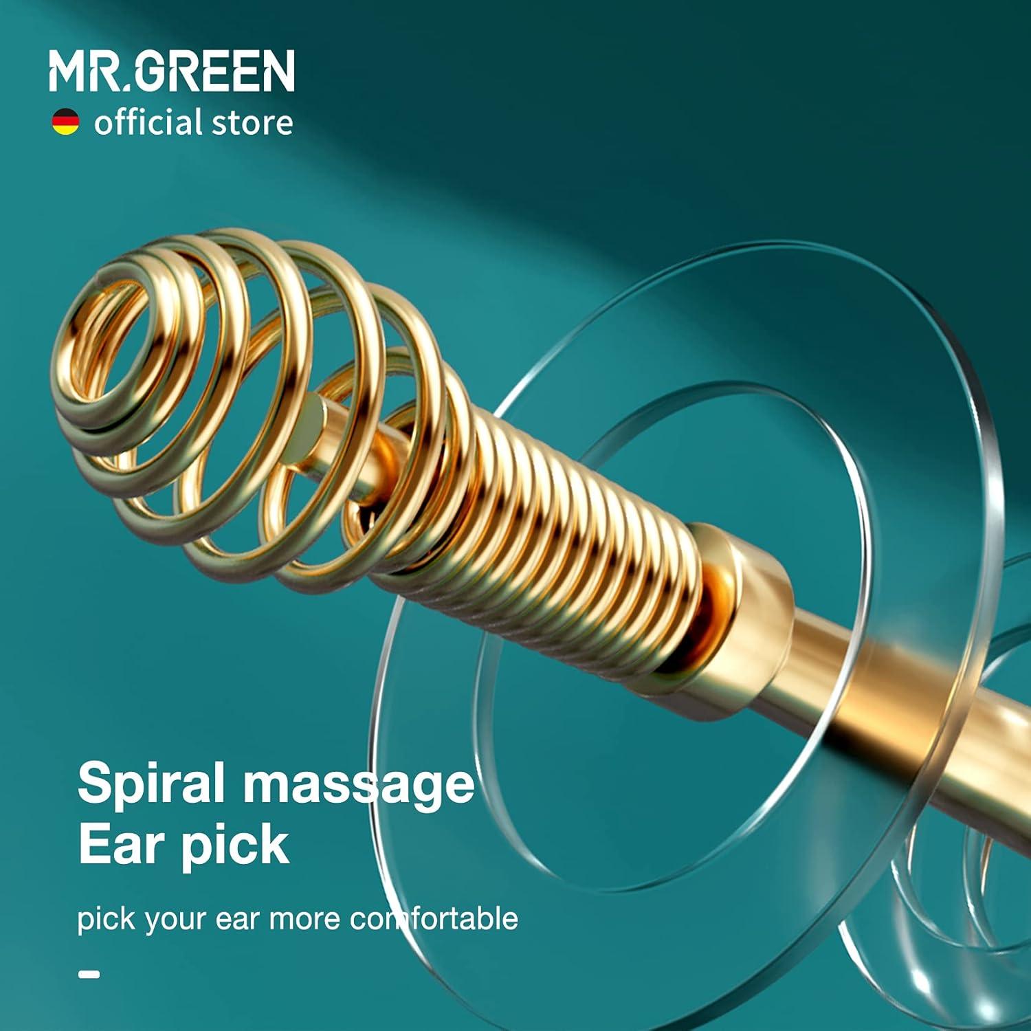 Limpiador de Oídos Espiral MR.GREEN Acero Inoxidable Dorado