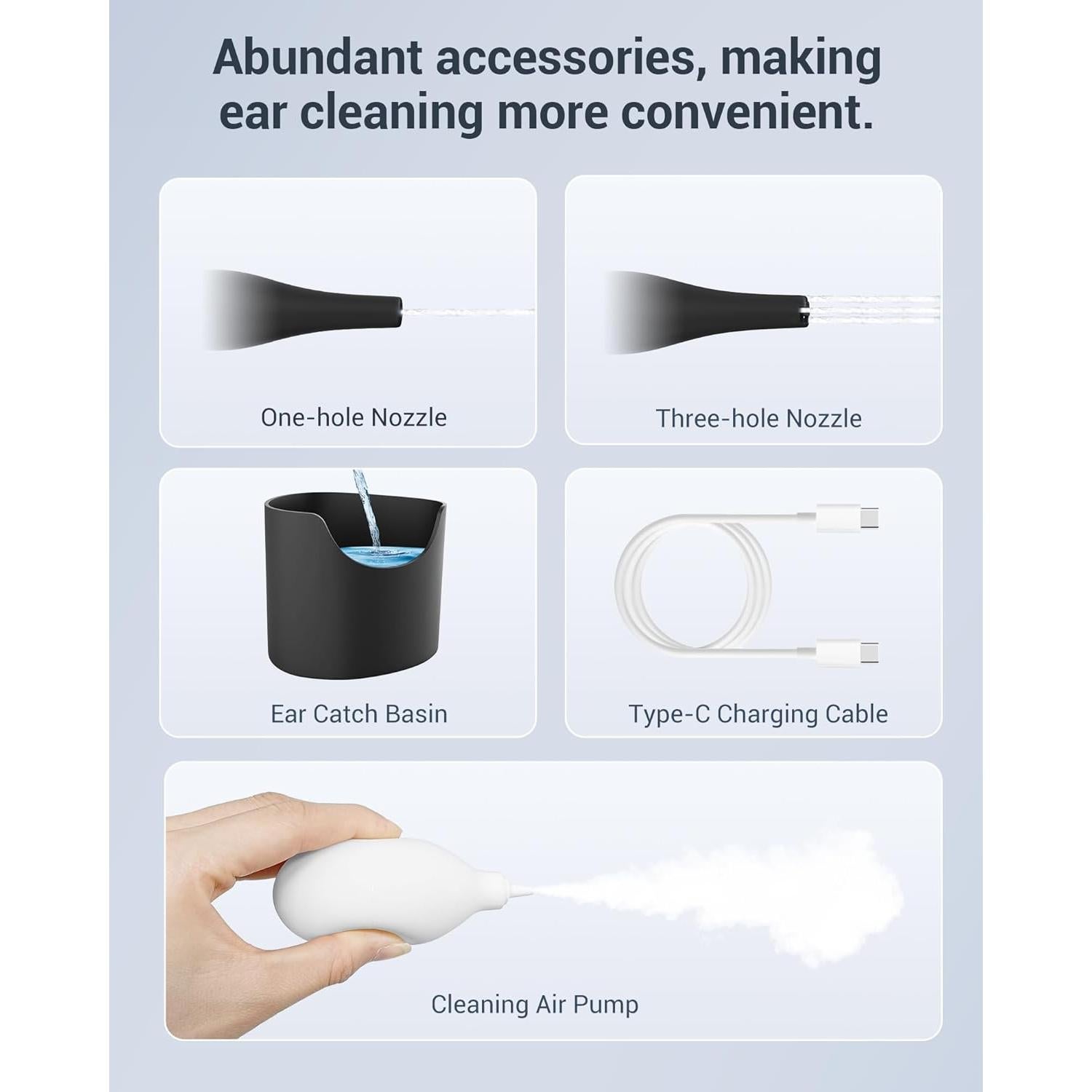 Kit de Eliminación de Cerumen SEEDEAR - Limpiador Eléctrico 300ml