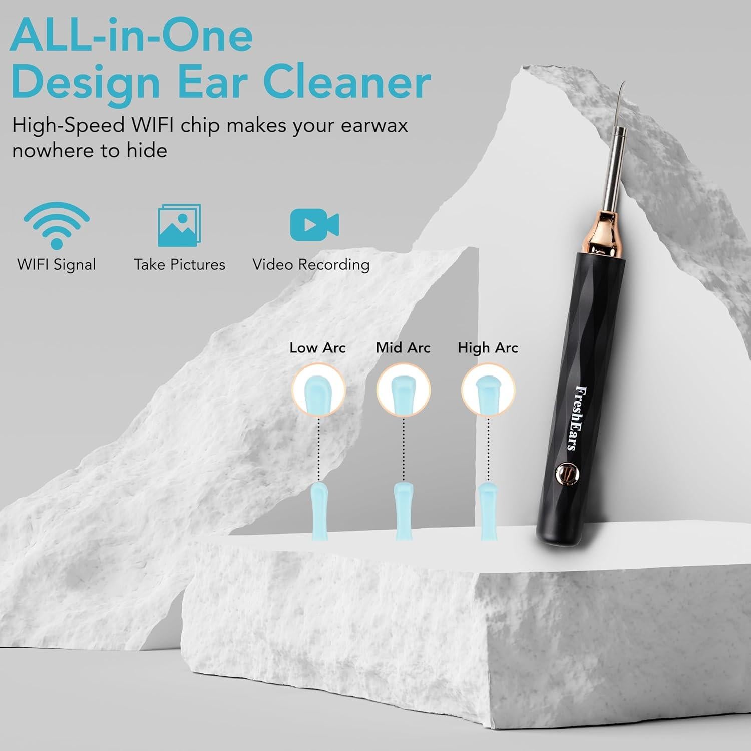 Limpiador de Oídos Inalámbrico FreshEars con Cámara HD 1080P