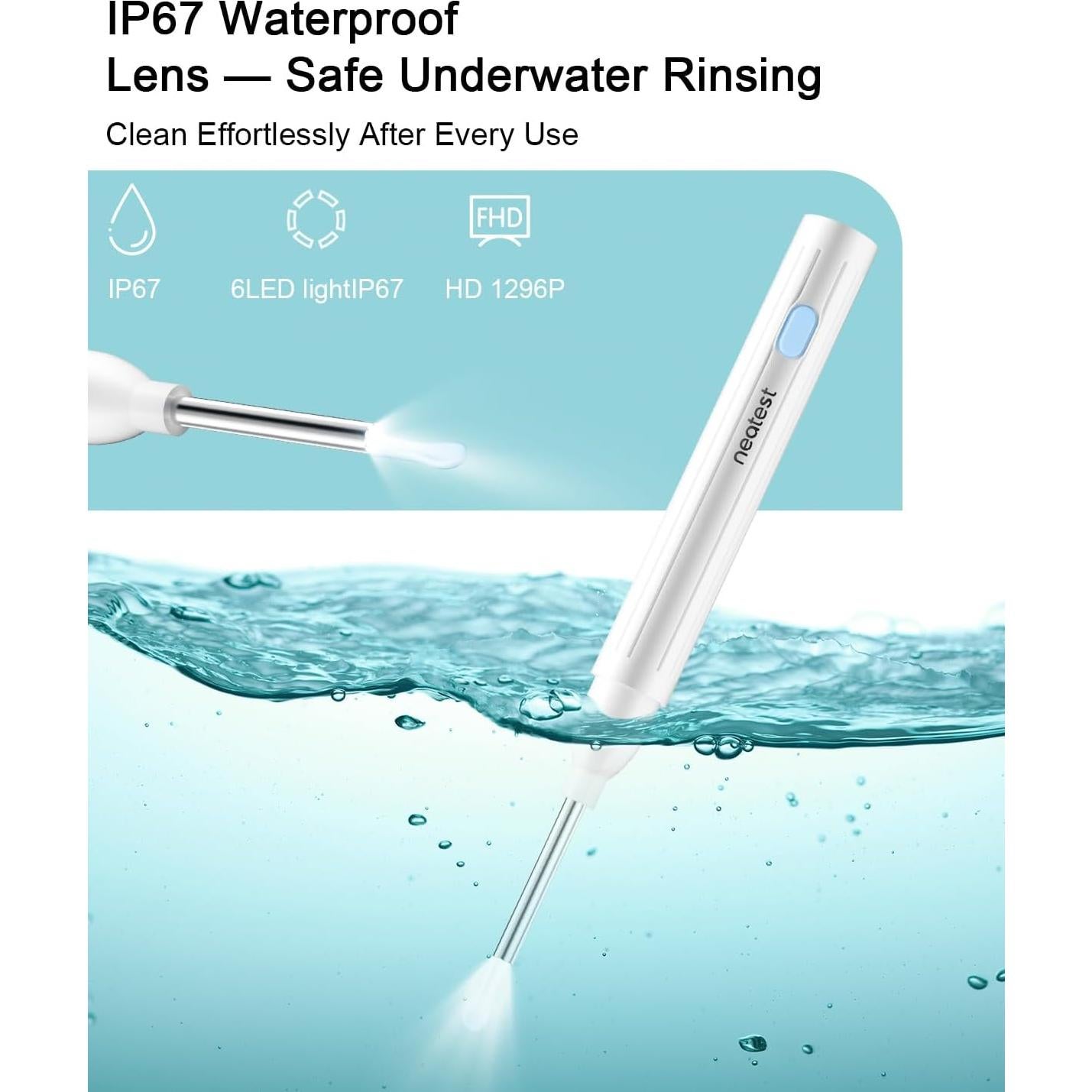 Limpiador de Oídos Inteligente NEATEST con Cámara 1296P