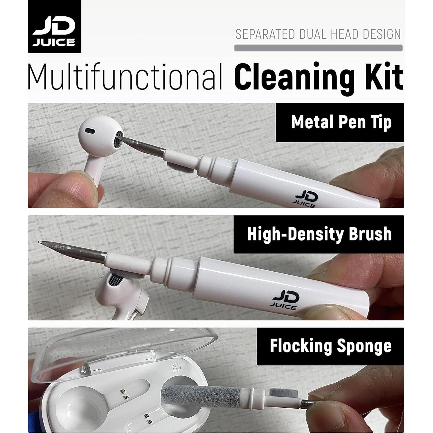 Kit de Limpieza de Auriculares 3-en-1 JD Juice - Portátil