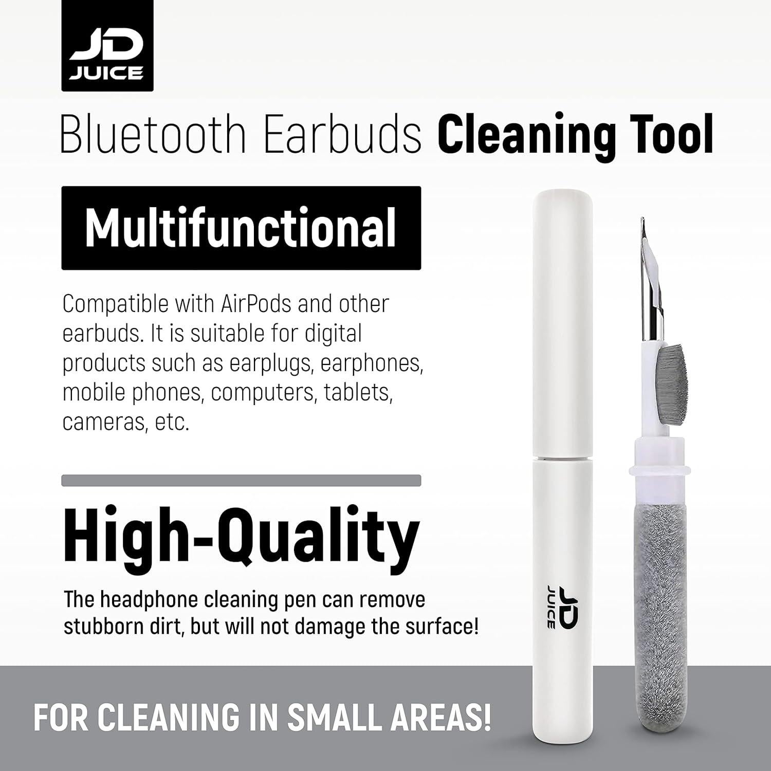 Kit de Limpieza de Auriculares 3-en-1 JD Juice - Portátil