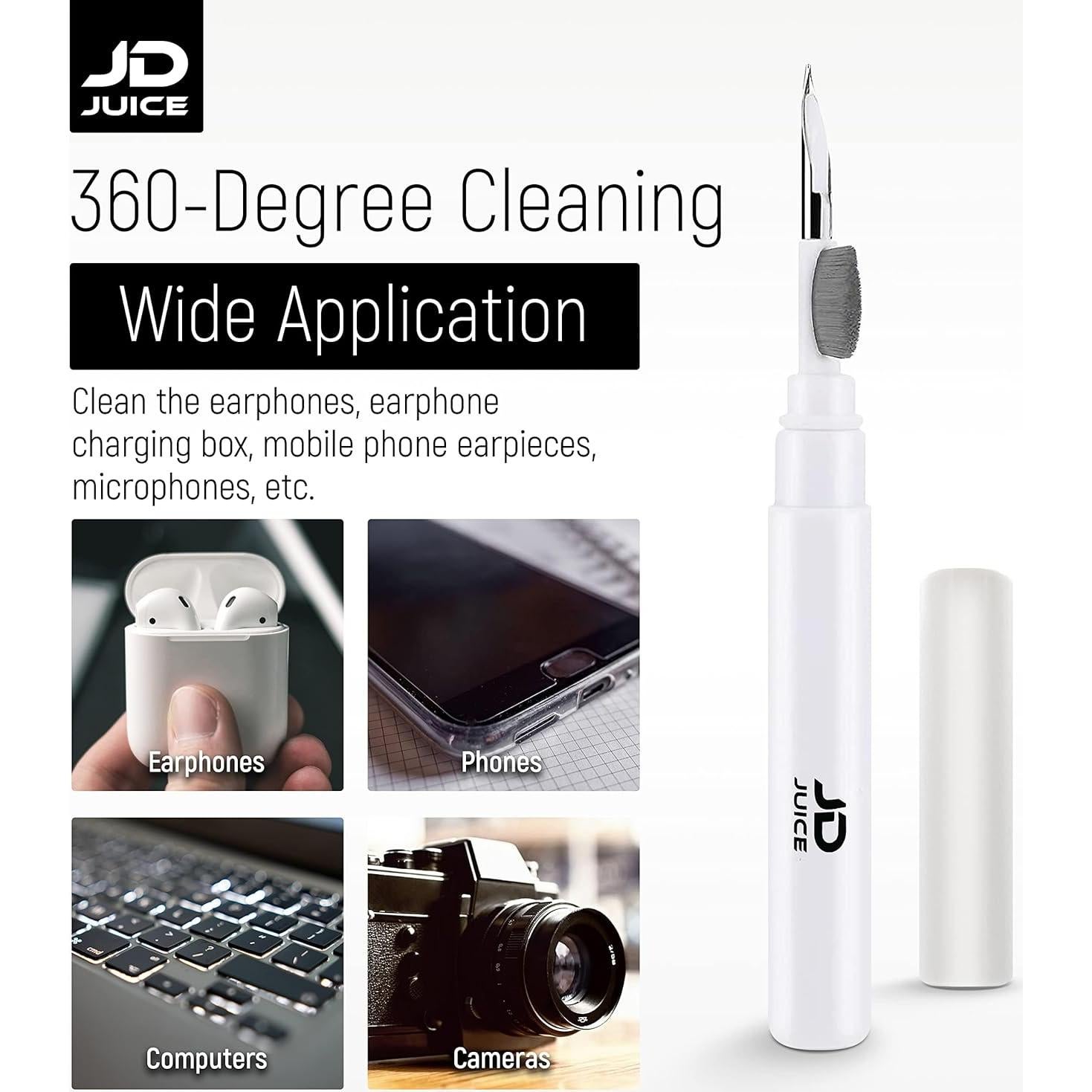 Kit de Limpieza de Auriculares 3-en-1 JD Juice - Portátil