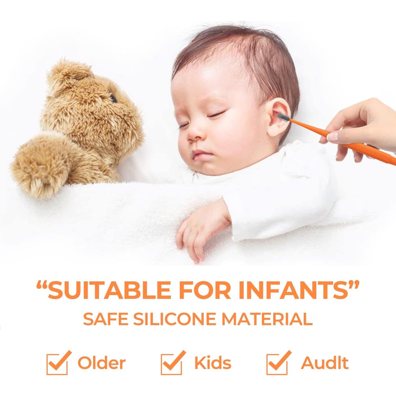 Kit de Eliminación de Cerumen Gogoleee 2 Piezas Silicona y Acero