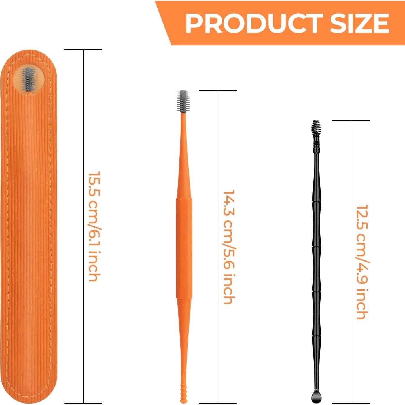 Kit de Eliminación de Cerumen Gogoleee 2 Piezas Silicona y Acero