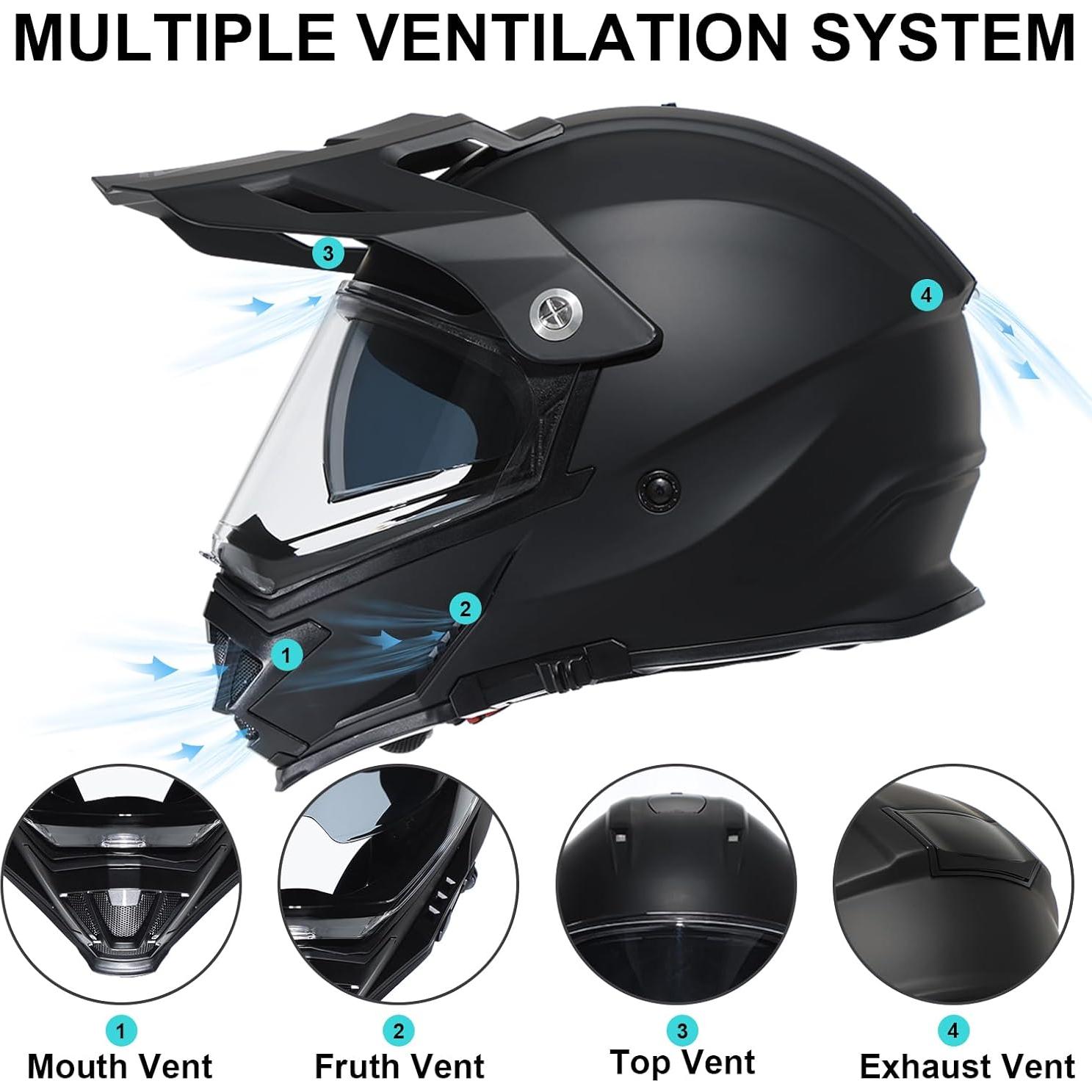 Casco de Motocicleta TRIANGLE AH609 Mediano Negro Mate