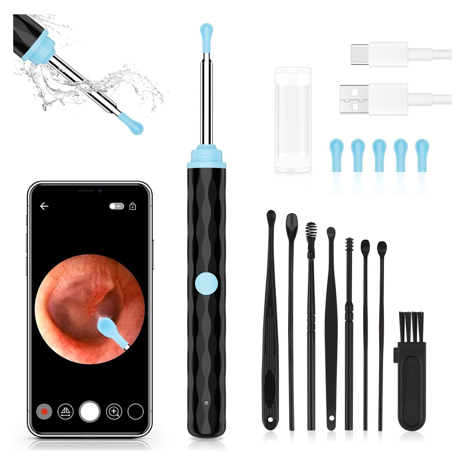 Kit de Eliminación de Cera de Oído JIDING con Cámara 1296P HD