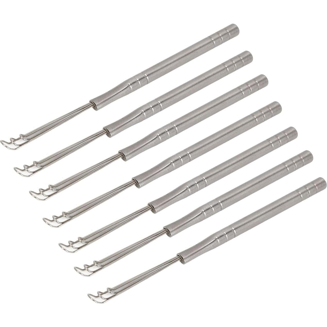 Limpiador de Oídos de Acero Inoxidable Yosoo 3 Anillos 8.9 cm