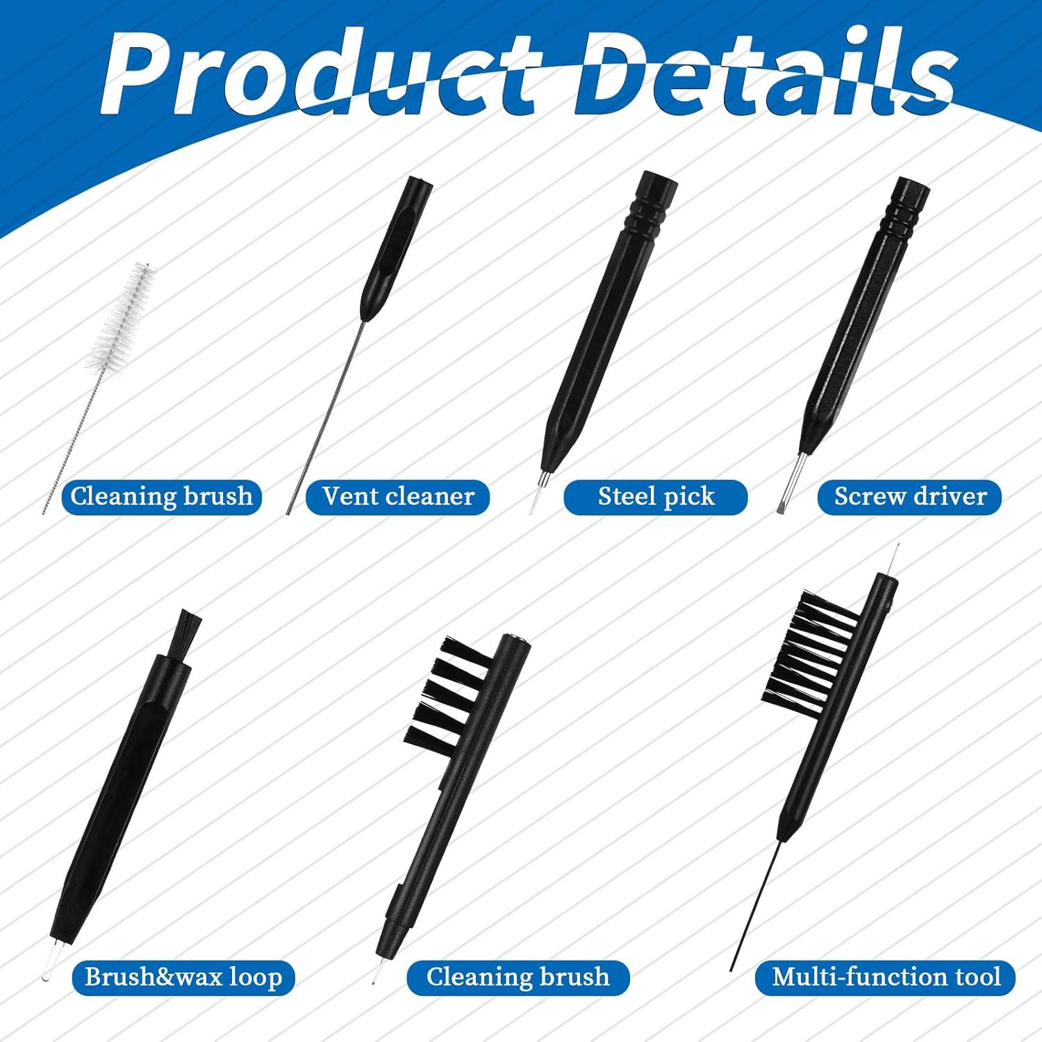 Kit de limpieza para audífonos Psyqtsuary 12 piezas con bolsa