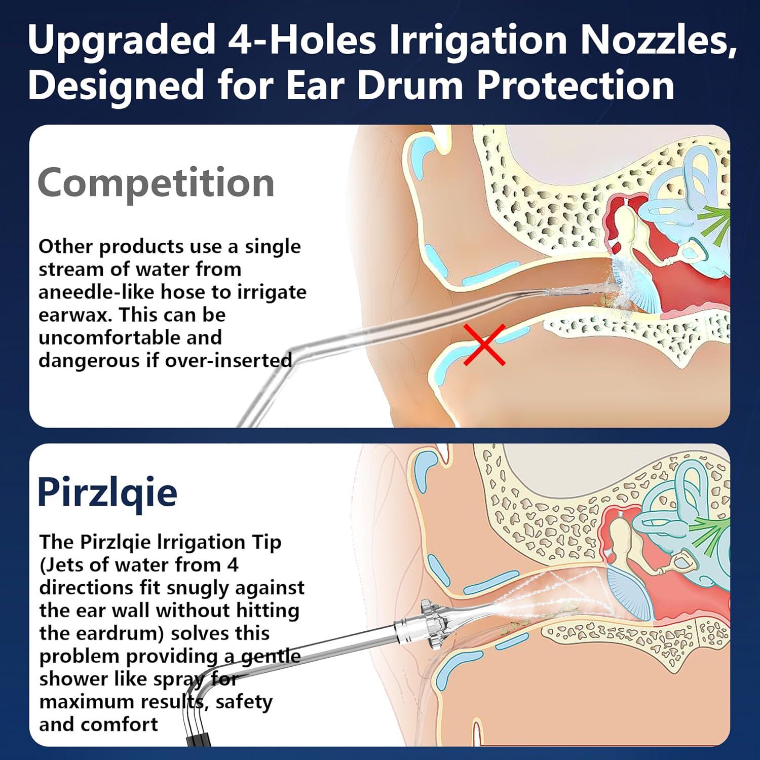 Kit de limpieza de oídos eléctrico Pirzlqie con 6 puntas