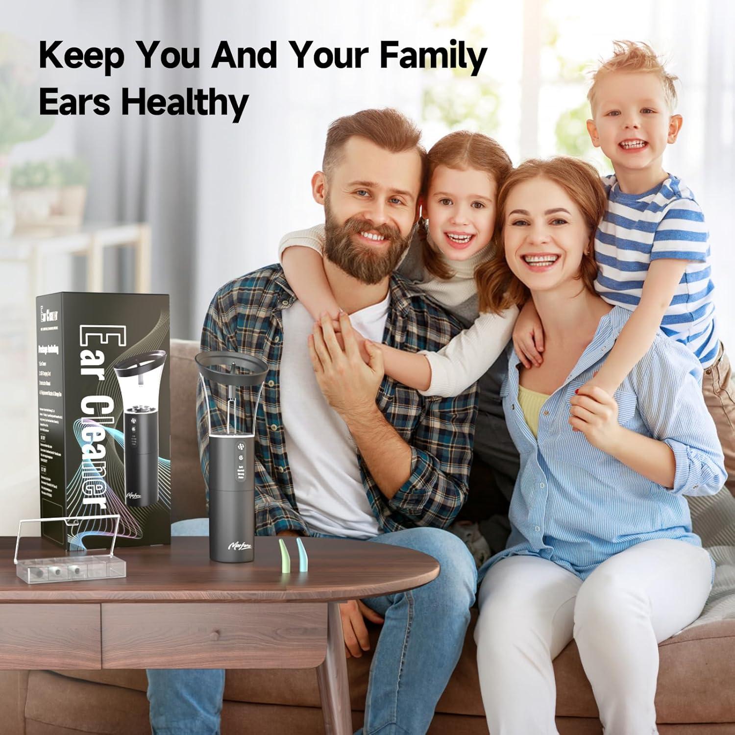 Kit de Limpieza de Oídos Eléctrico Baria con 4 Modos de Presión