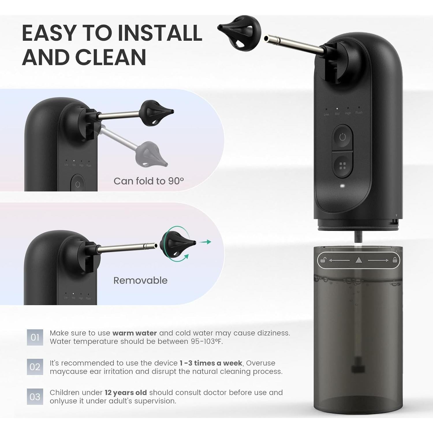 Kit Limpiador de Cerumen IPX5 Havenit 6 Piezas 12.7cm