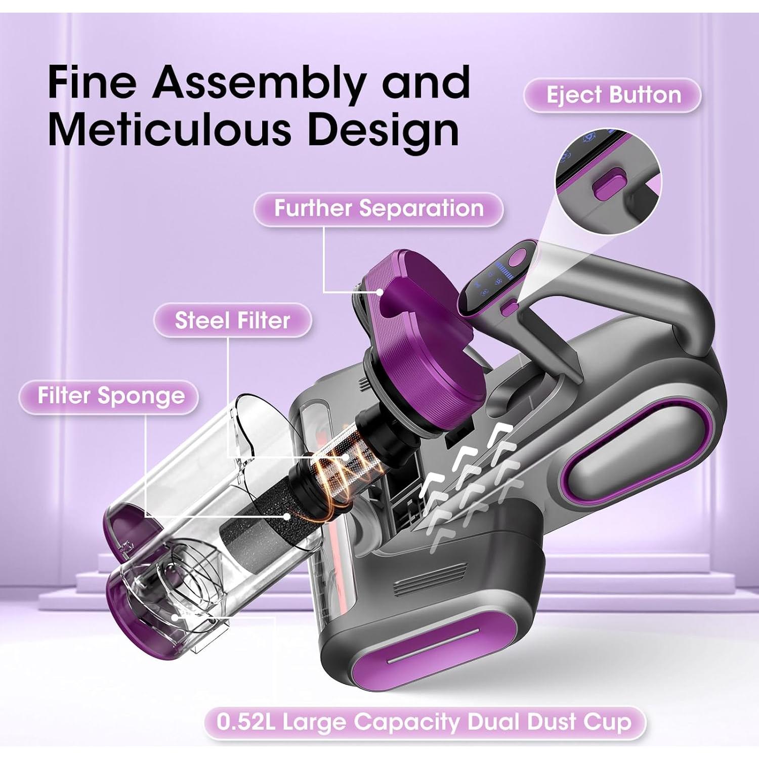 Aspiradora de Colchones Inalámbrica XIAOLANG LP-018 16Kpa HEPA