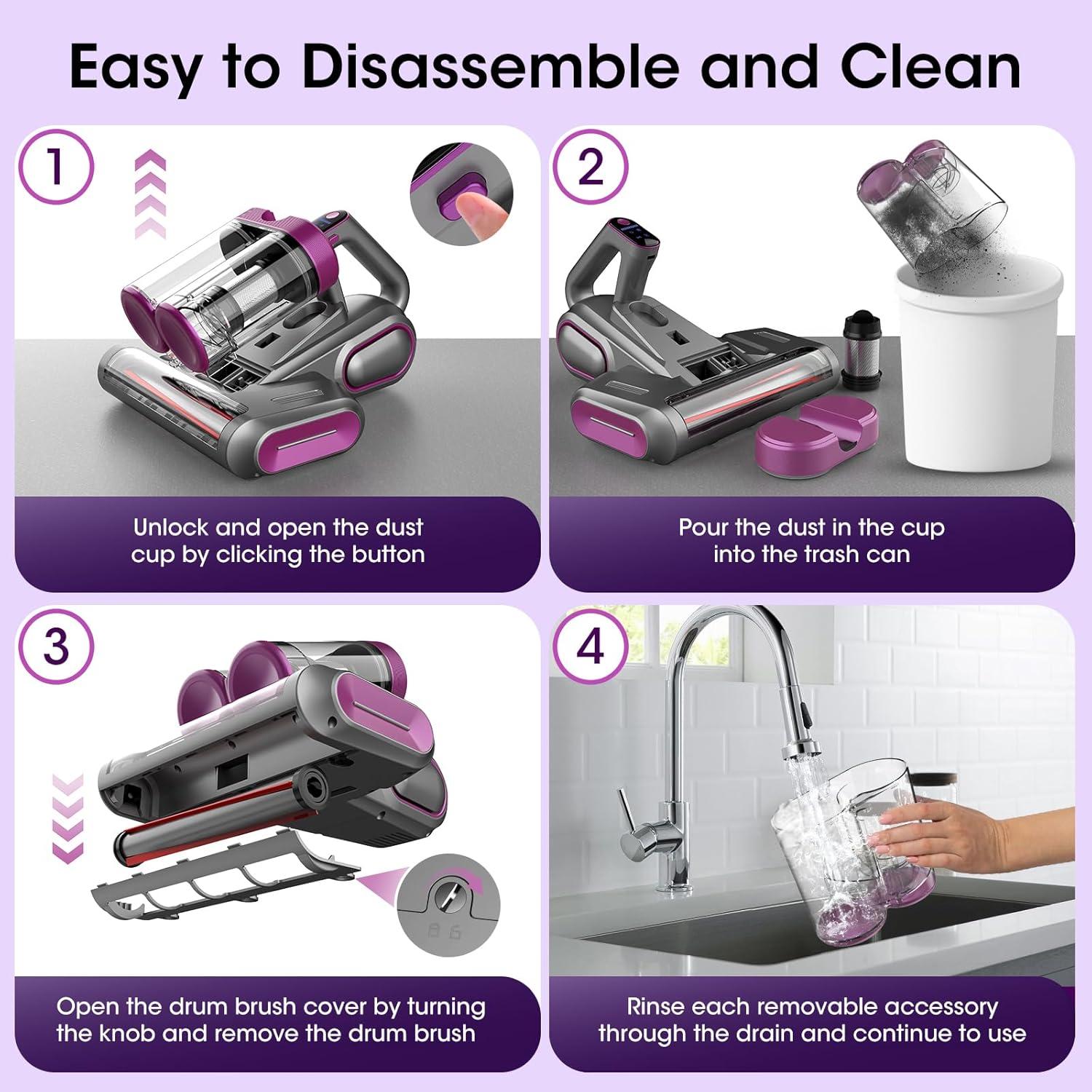 Aspiradora de Colchones Inalámbrica XIAOLANG LP-018 16Kpa HEPA