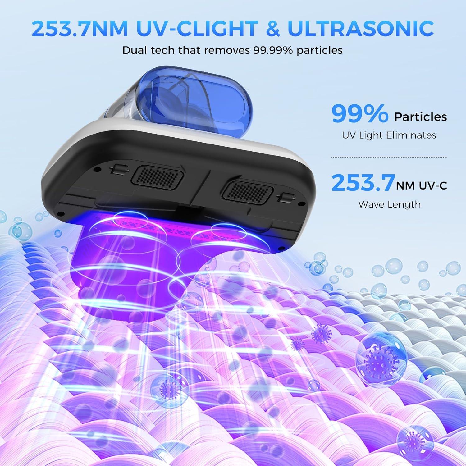 Aspiradora de Cama Inalámbrica EXODD HB-918 con Luz UV-C