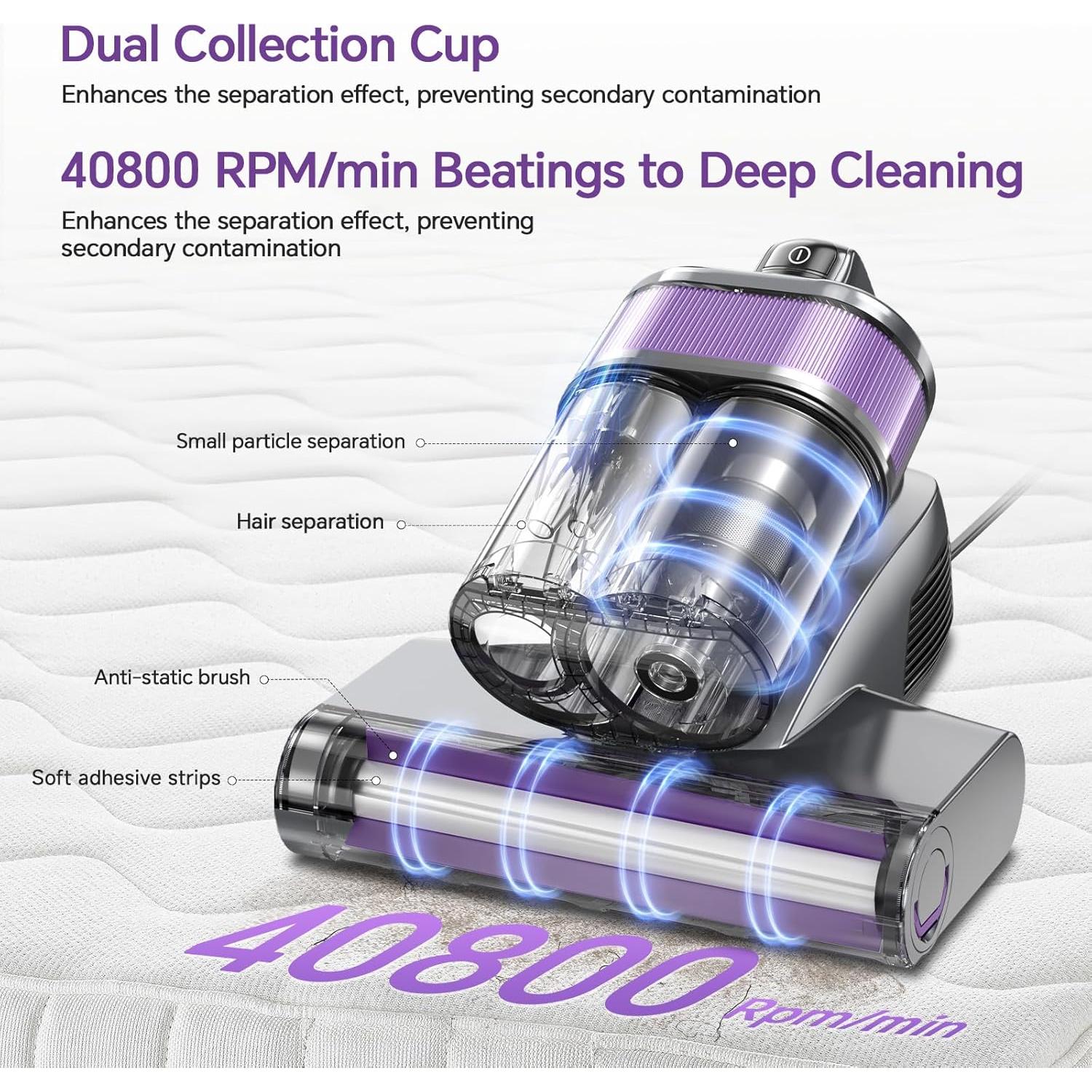 Aspiradora de Colchones Airpher V1 500W con Luz UV-C y Filtro HEPA