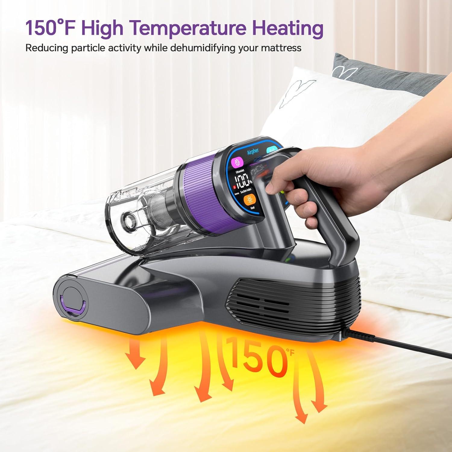 Aspiradora de Colchones Airpher V1 500W con Luz UV-C y Filtro HEPA