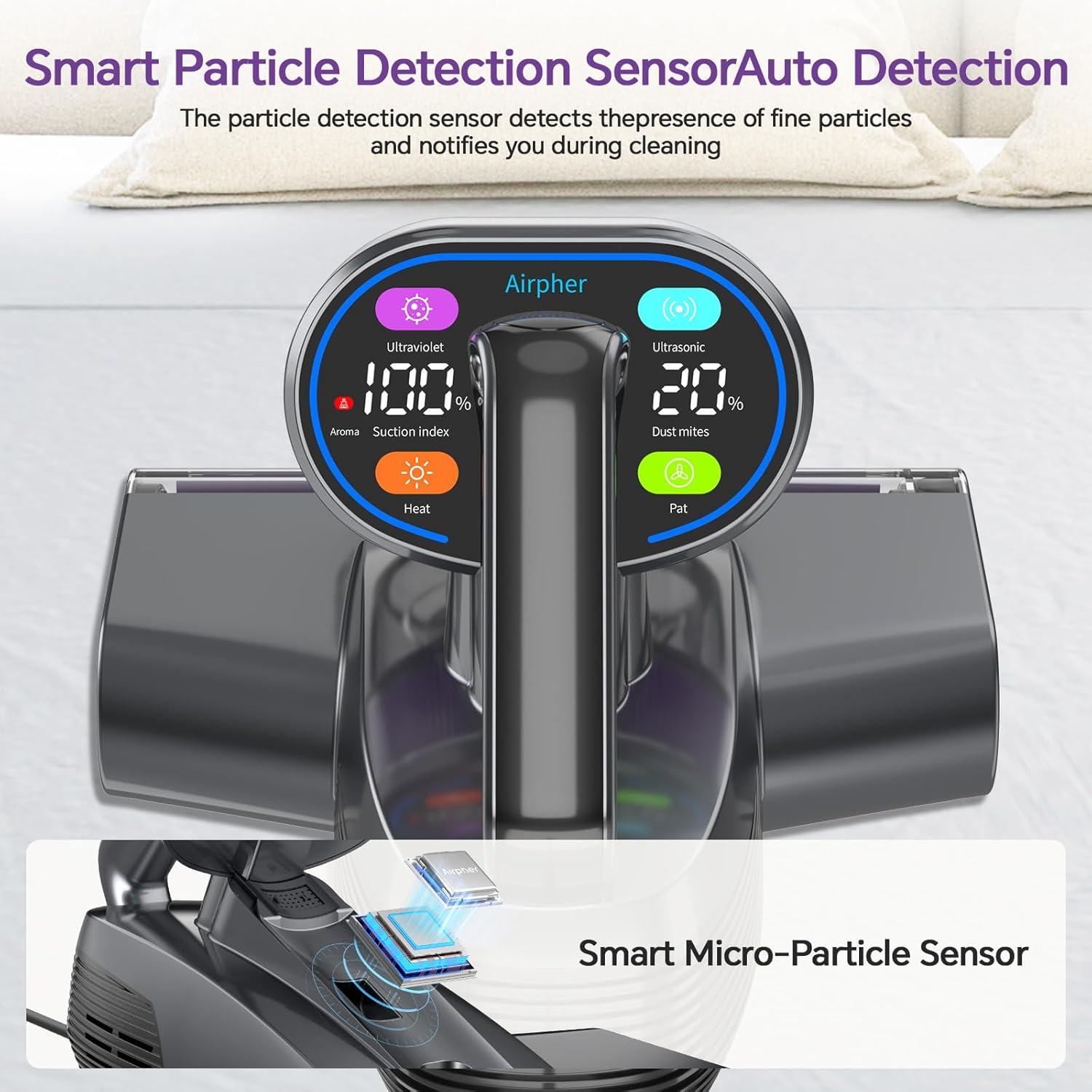 Aspiradora de Colchones Airpher V1 500W con Luz UV-C y Filtro HEPA