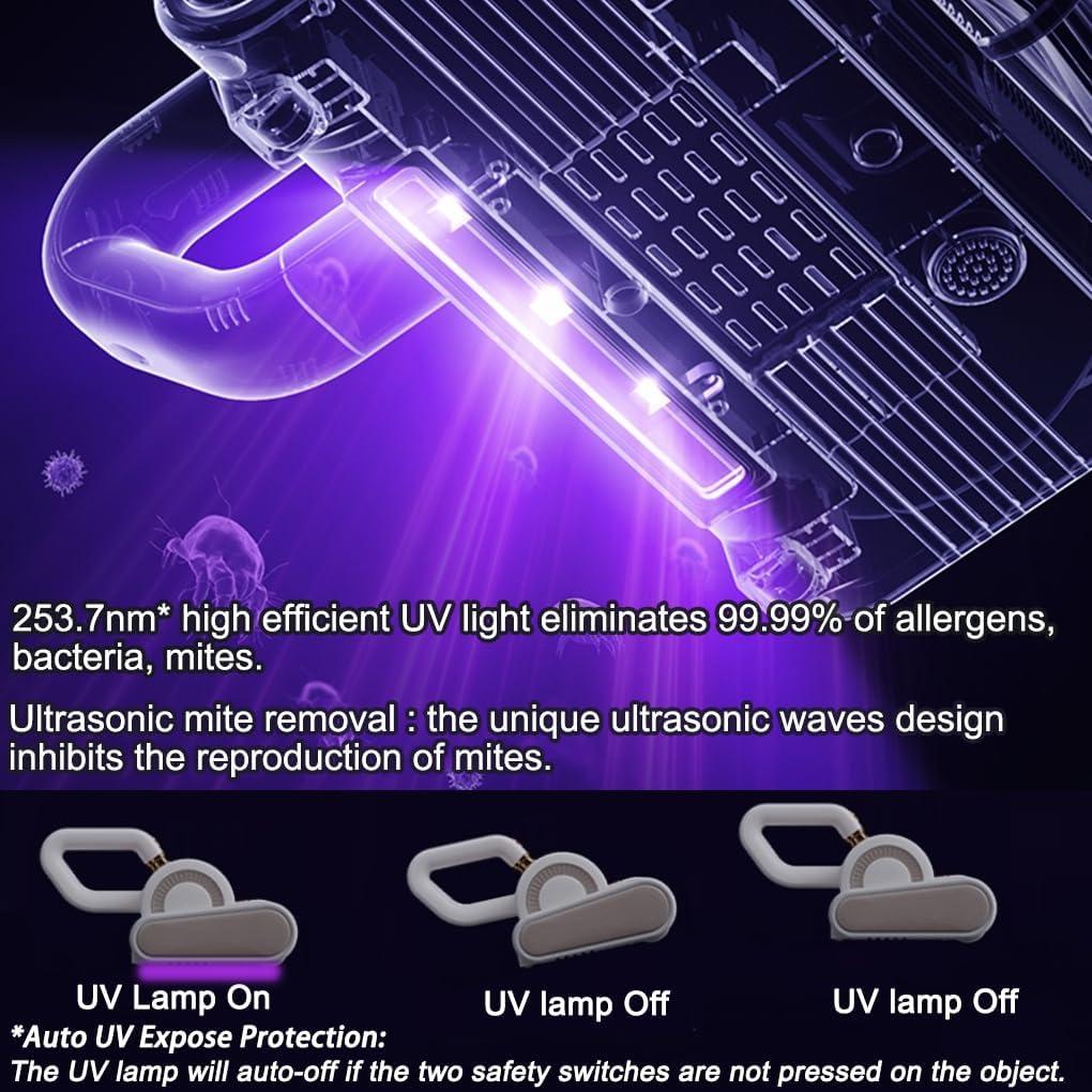 Aspiradora de Colchones Boreas VC0011 con Luz UV-C 253.7nm