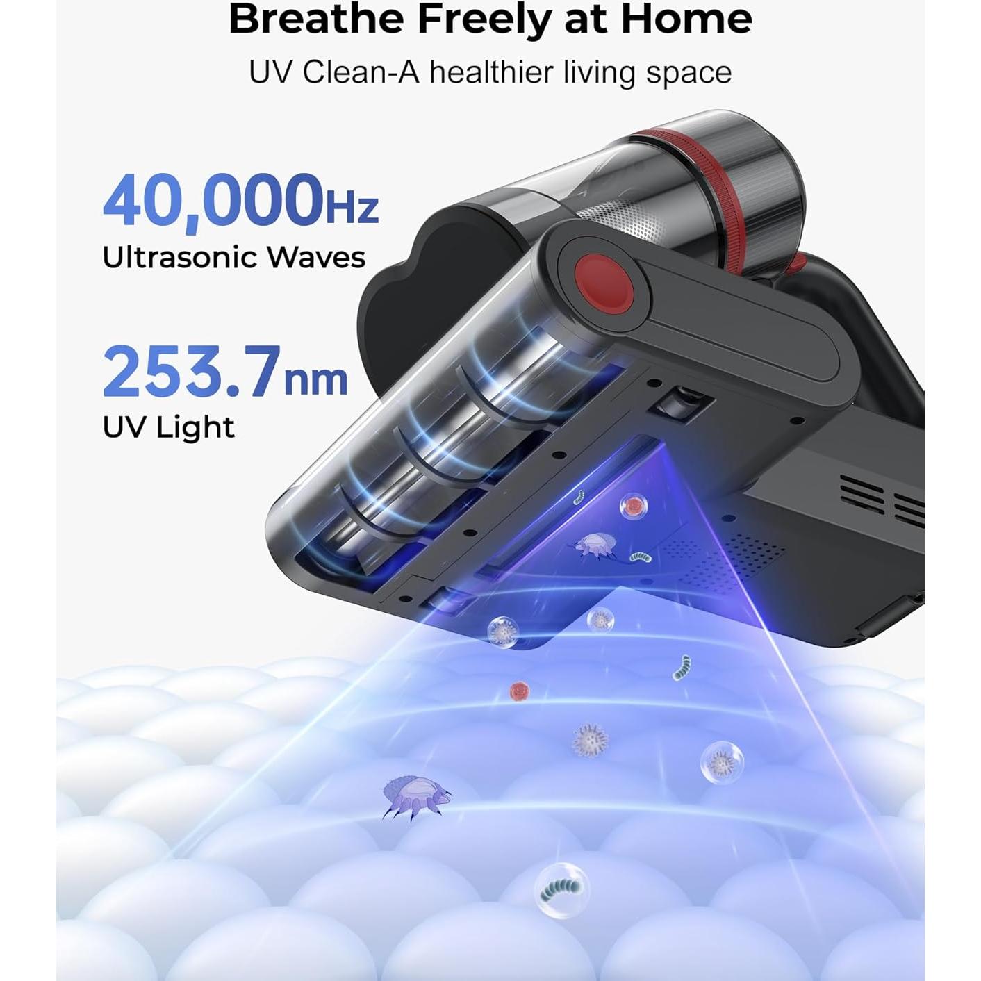 Aspiradora de Mano Abolee VC001 con Luz UV-C y 16kPa