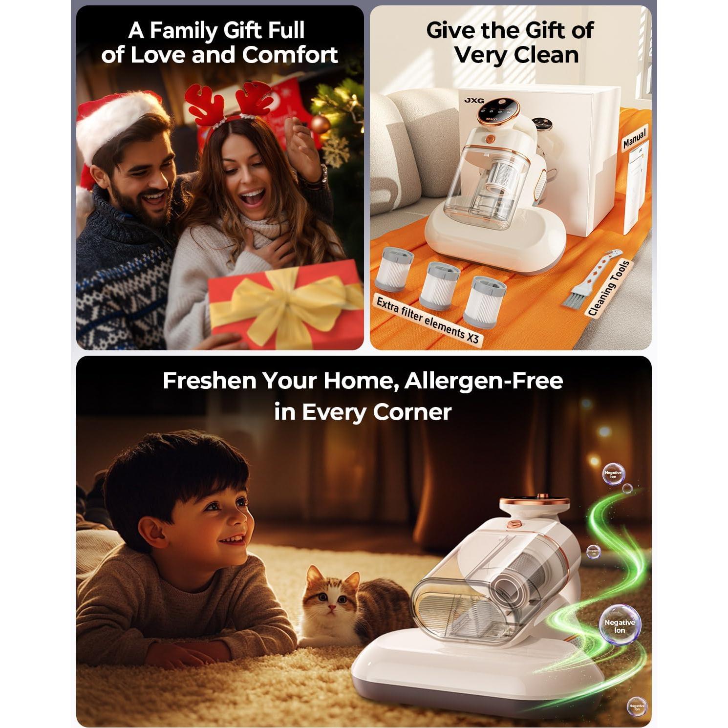 Limpiador de colchones JXG AXC-22AC55C 17000PA con luz UV-C