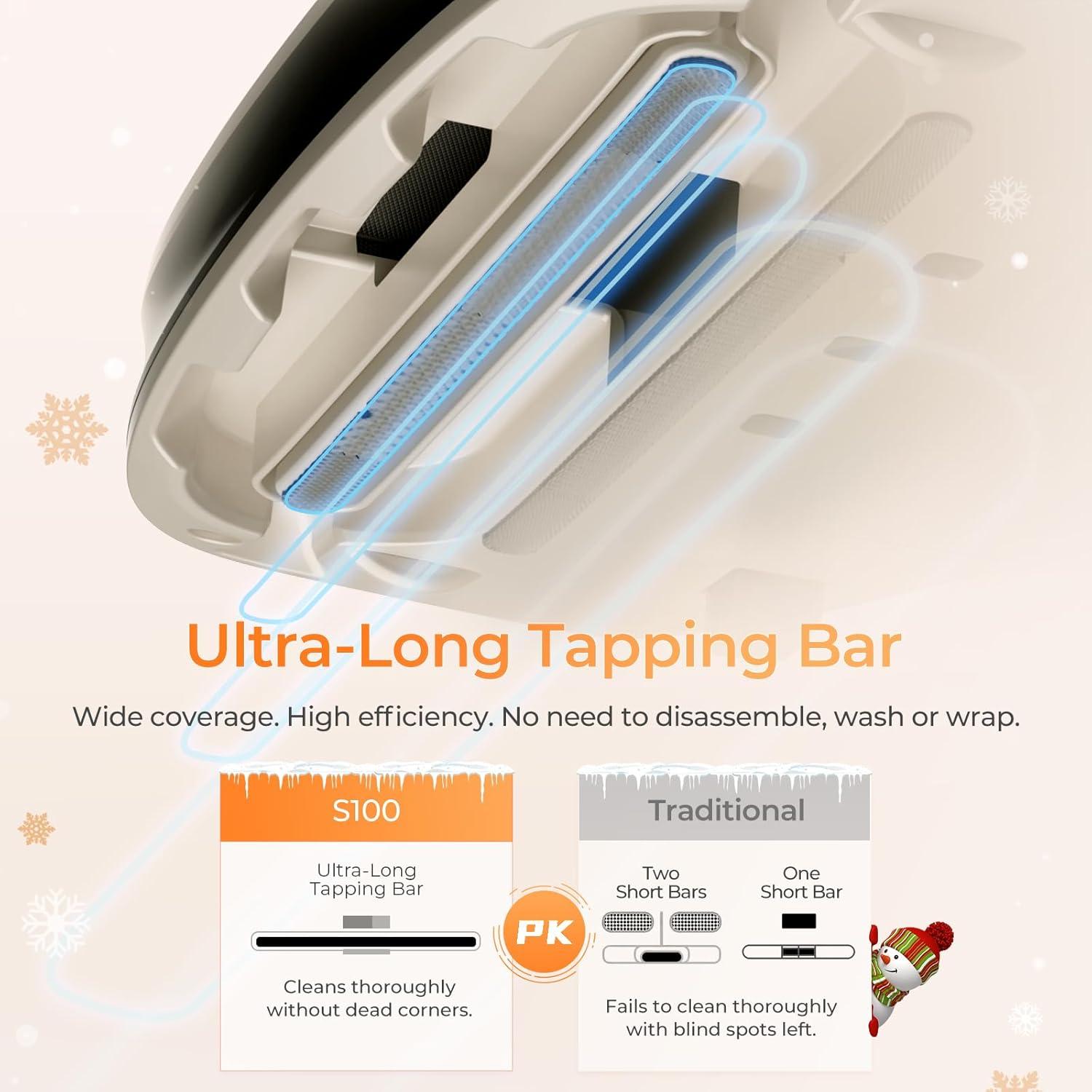 JIGOO Mattress Vacuum Cleaner UV Sanitizing, Anti-allergen Bed Cleaner with 12Kpa Suction, Handheld Vacuums for Dust & Pet Hair, Effectively Clean Up Bed, Pillows, Cloth Sofas, Carpets