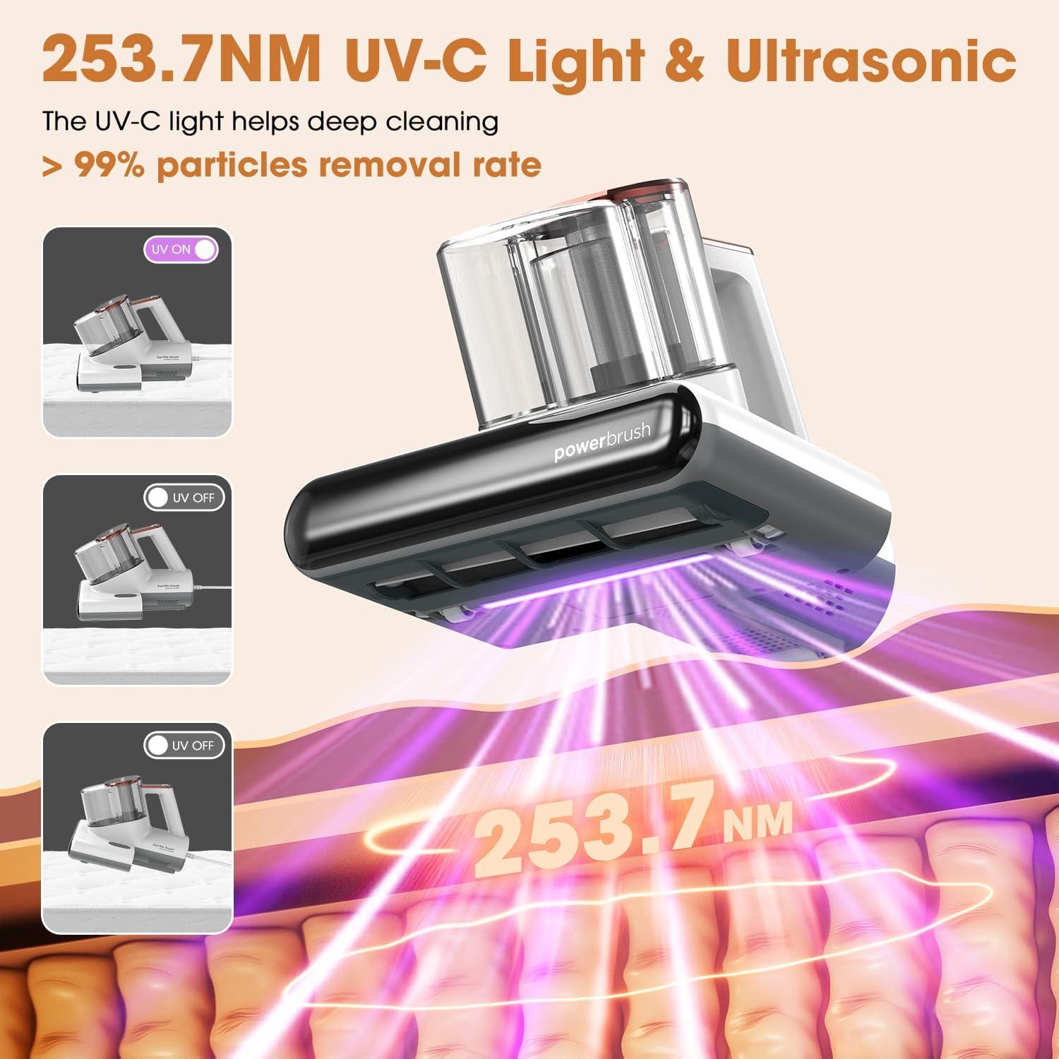 Aspiradora de Colchones DEVINC P860 con Luz UV-C y Filtro HEPA