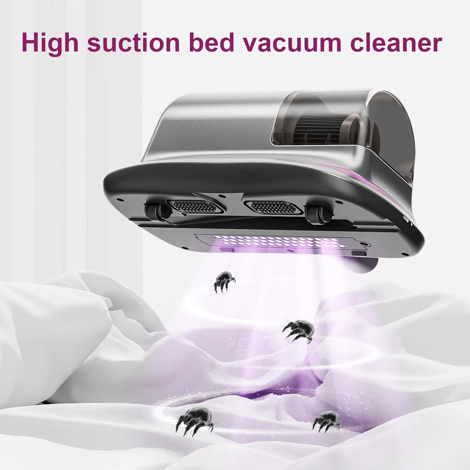 Aspiradora de Cama Inalámbrica hYwecy HC-11 con Luz UV