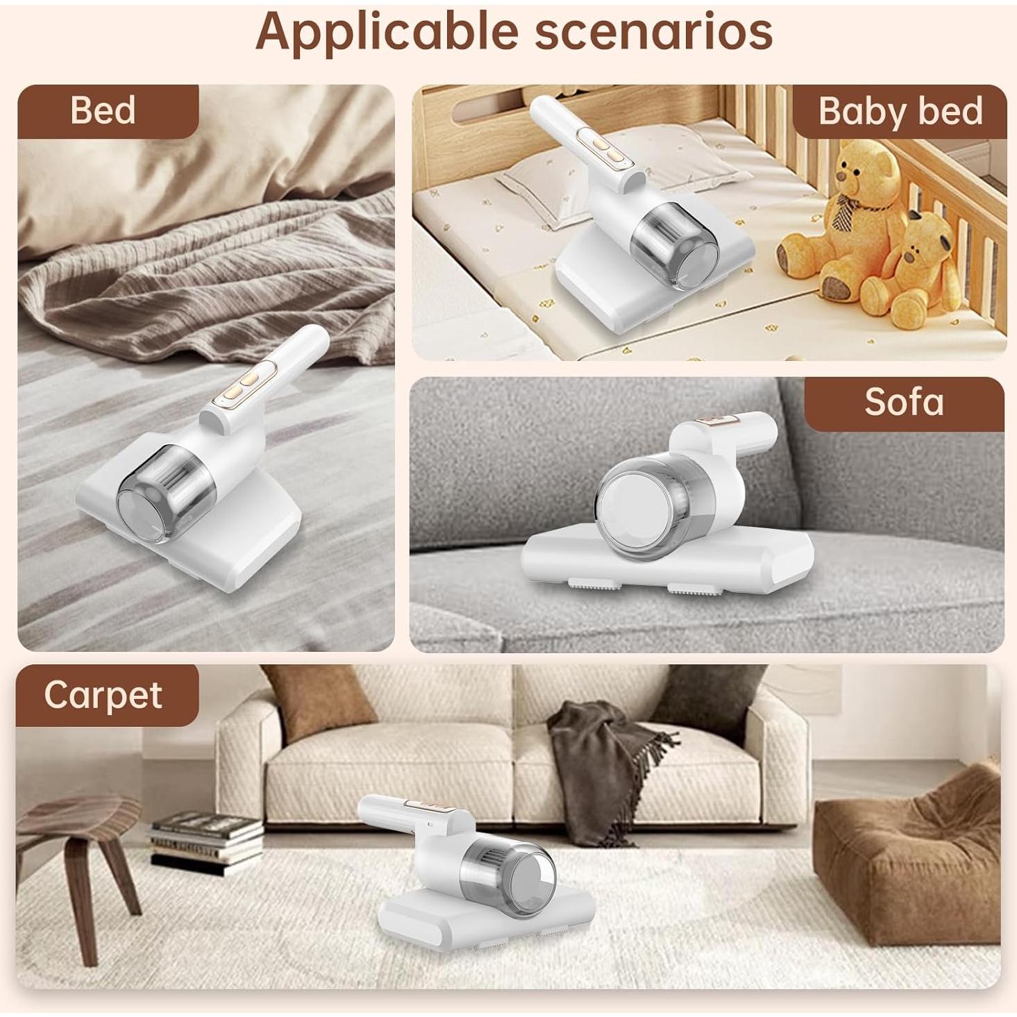 Aspiradora de Colchones PZCC Q1 Inalámbrica con Filtro HEPA