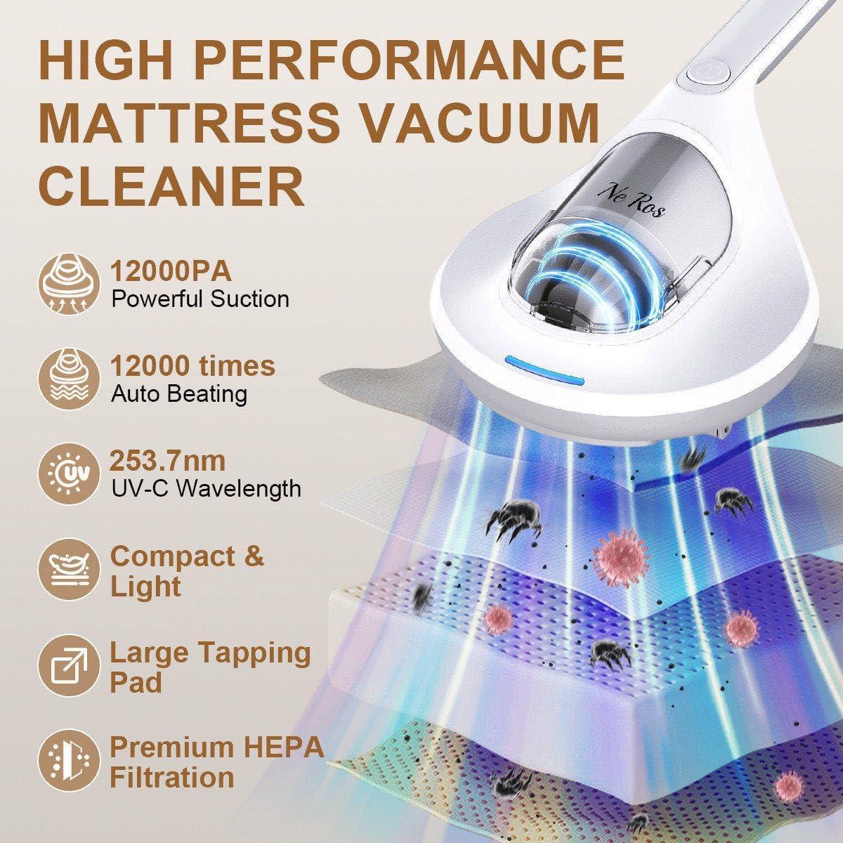 Aspiradora de Colchones Ne Ros N-HV0003 con Luz UV-C 300W