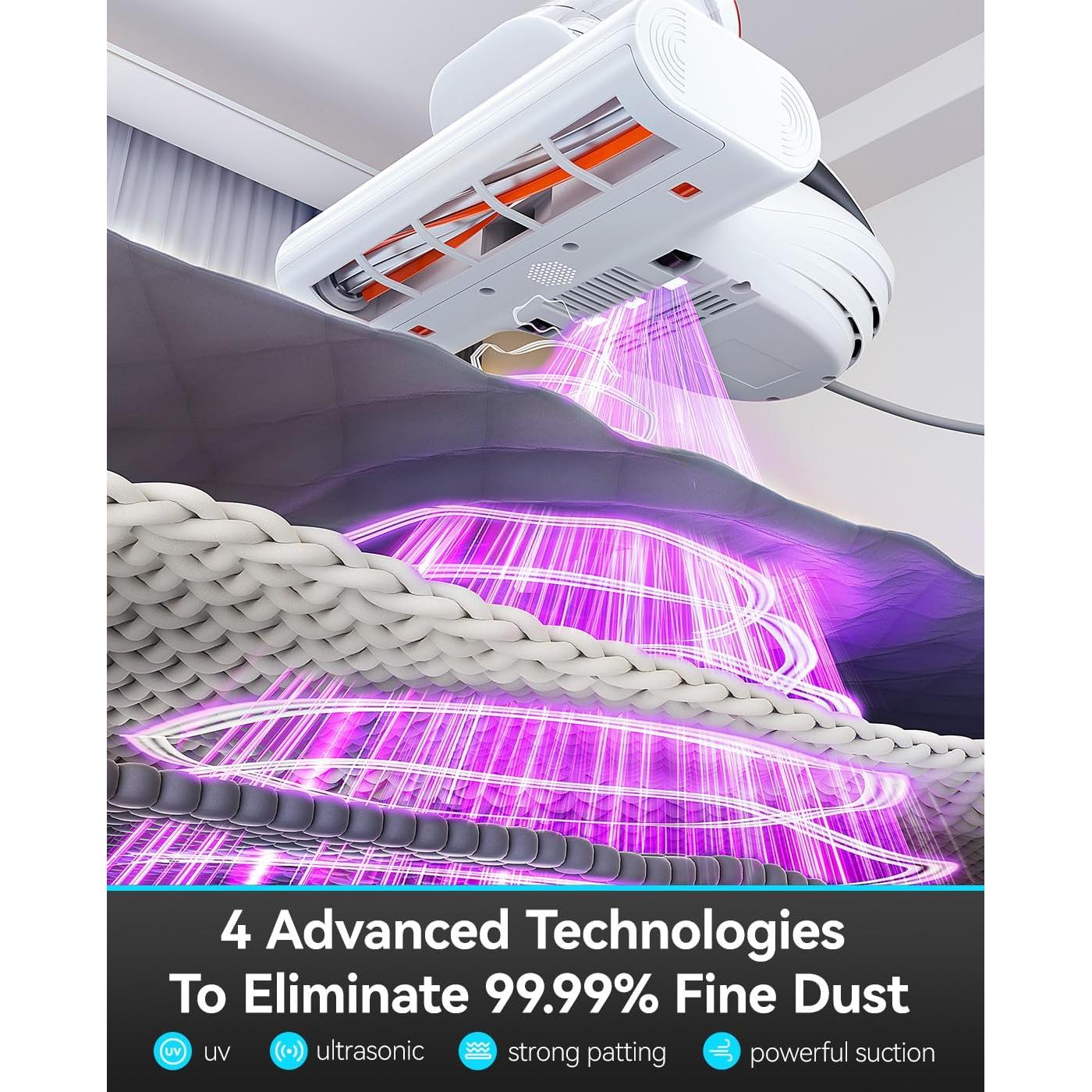 Aspiradora de Colchón Uwant M100 450W 16Kpa Luz UV-C