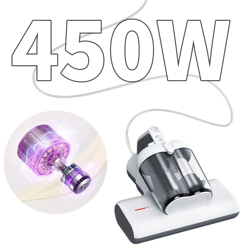 Aspiradora de Colchón Laymi UV810 450W con Luz UV-C y Filtro HEPA