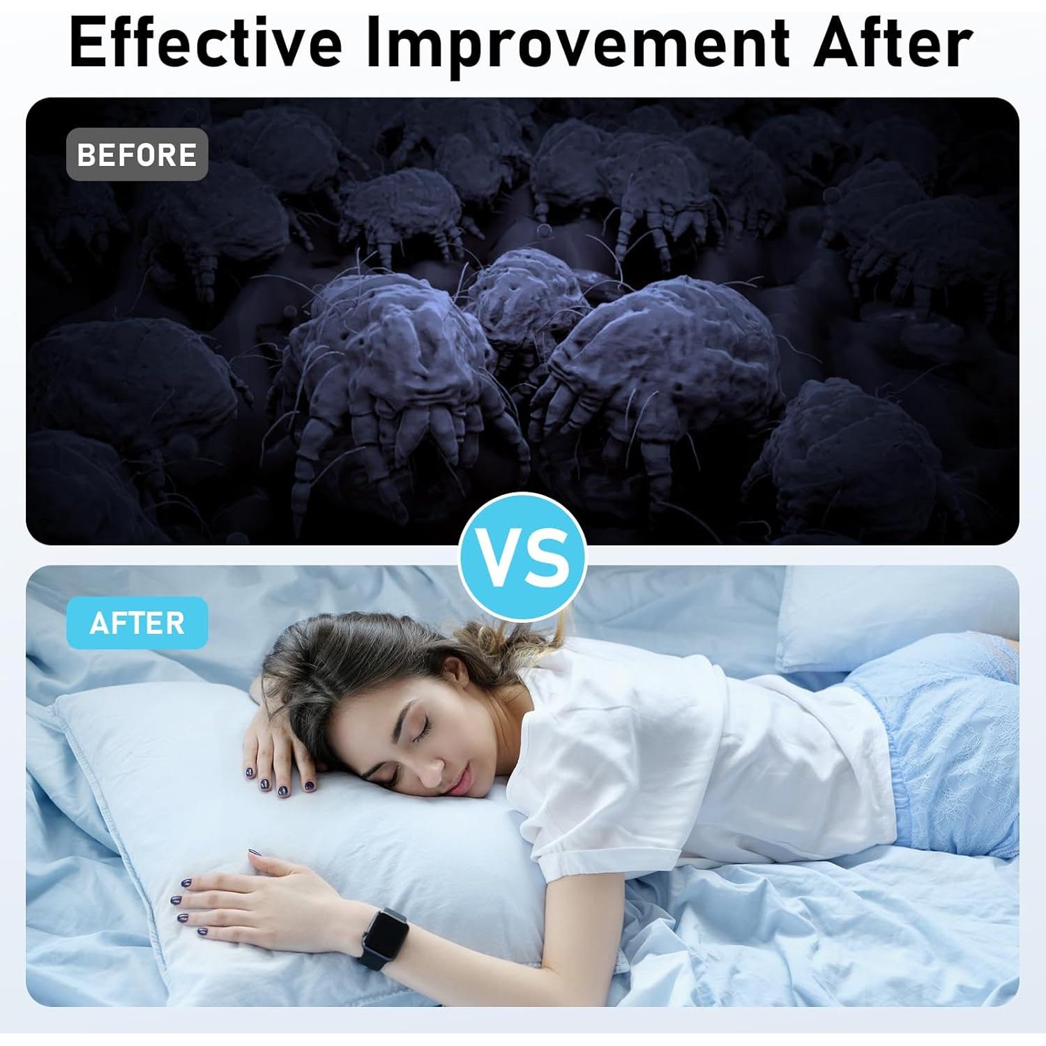 Limpiador de Colchones WFFOIFL MVC01 400W con Luz UV y HEPA