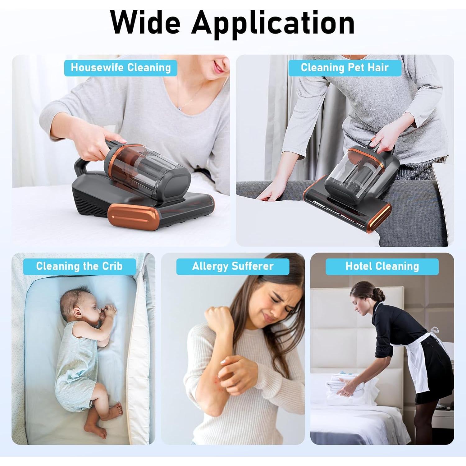 Limpiador de Colchones WFFOIFL MVC01 400W con Luz UV y HEPA