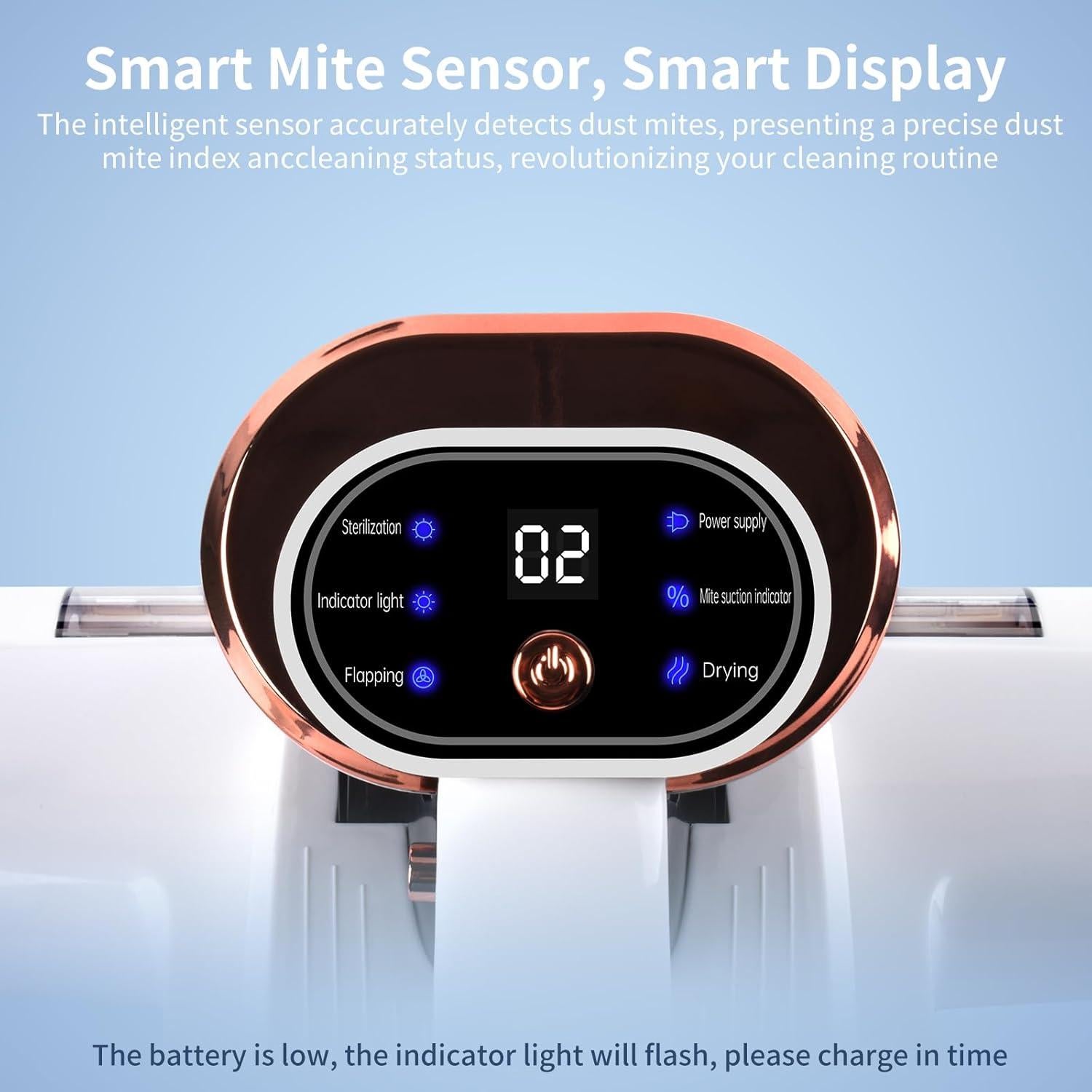 Aspiradora de Cama Zerzuo 500W Portátil HEPA Blanco