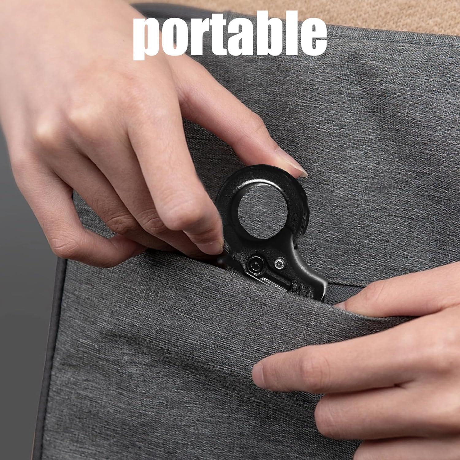 OBEST Alloy Gun Shape Fidget Ring, Metal Fingertip Toy Pistol, Office Cool Desk Anxiety Stress Relief, ADHD Sufferers Gift Toys (Black)