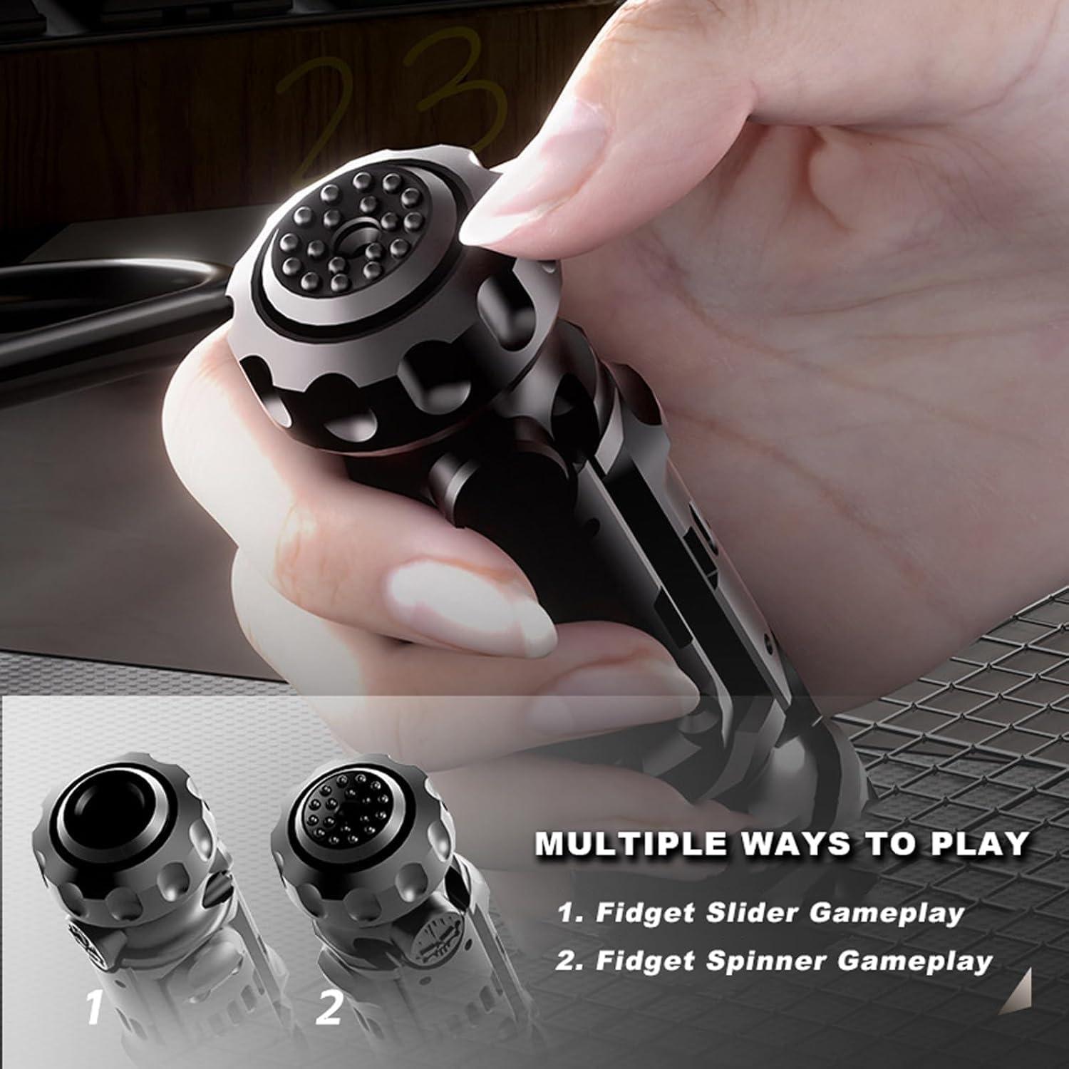 Juguete Antiestrés de Metal HLCP - Spinner EDC Negro