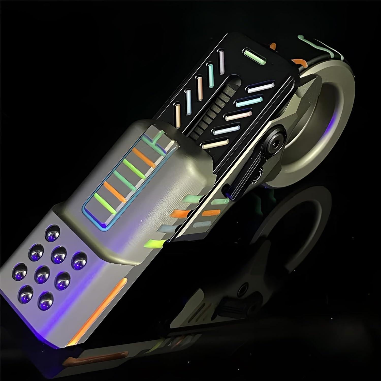 Fidget Gun Slider, Zoom Gun Fidget Toys, Metal Alloy Fidget Toy Gun Slider, Ring Fingertip Toy Gun Adult Fidgety Anxiety Sufferers Stress Relief Relax ADHD EDC Gyro Finger Fidget Toy