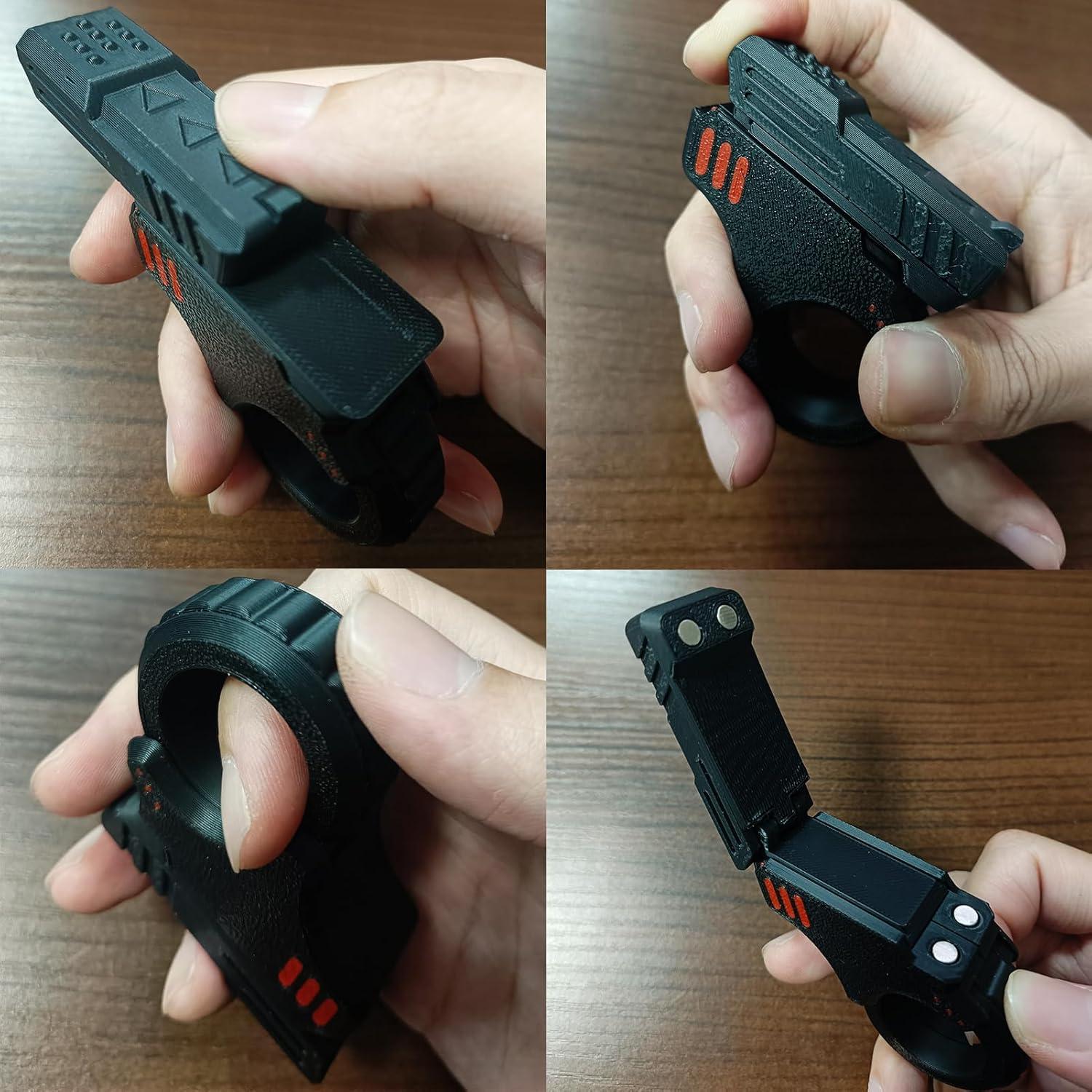 Deslizador Fidget Negro Ography Alivio Estrés 3D 6.1x4.8cm