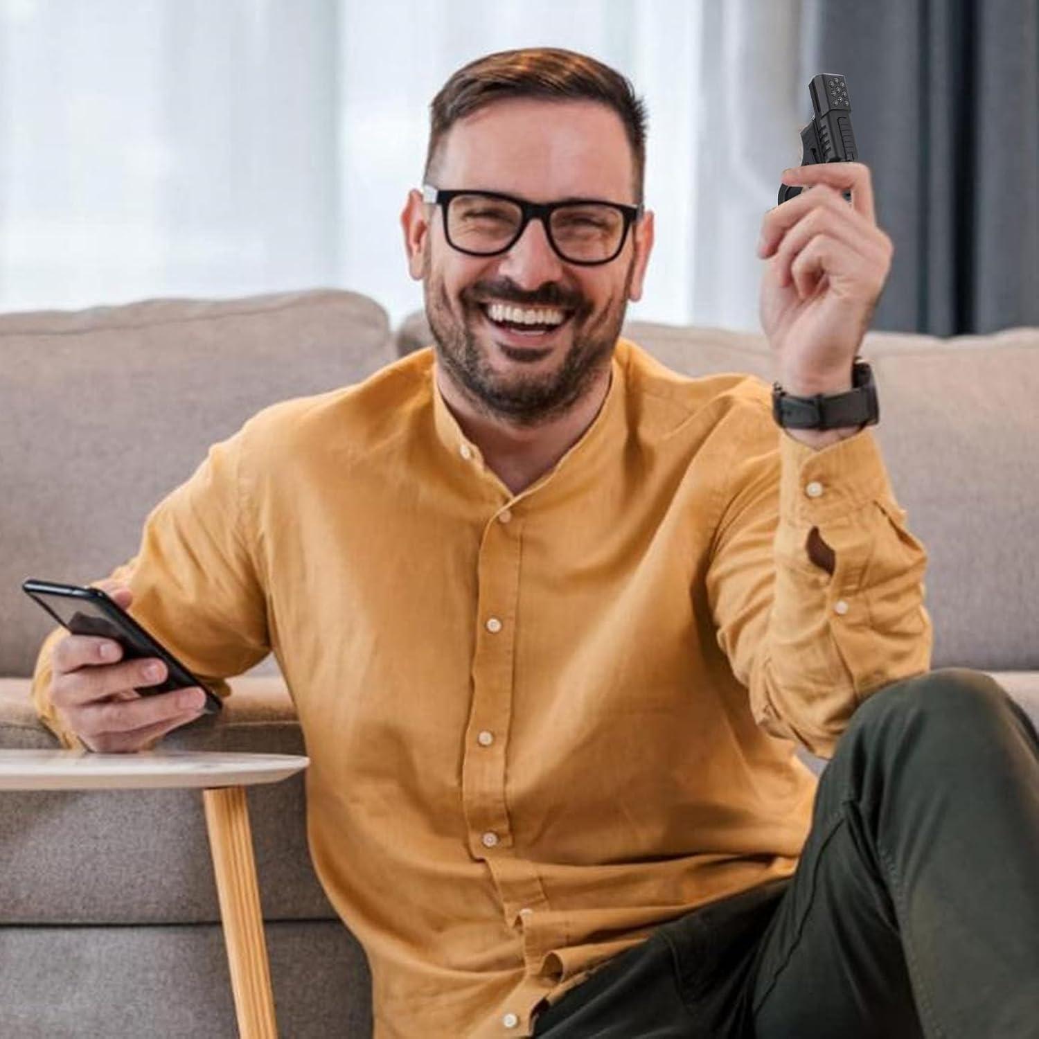 Fidget Gun Slider, Ratchet Finger Fidget, Fingertip Toy Gun Adult Fidgety Anxiety Sufferers Stress Relief Cool Easter Gift Toy for Over 8 Years Old